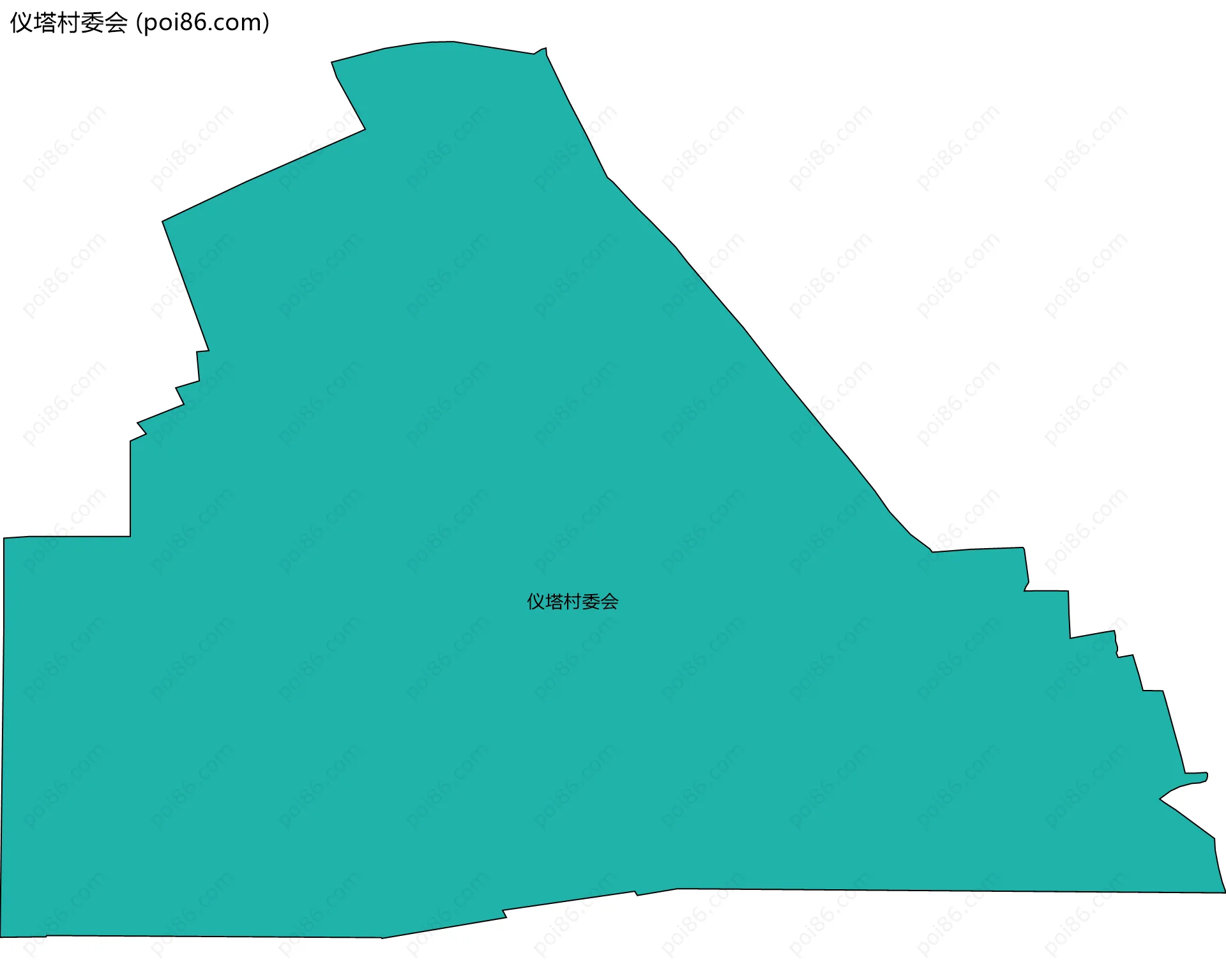 仪塔村委会边界地图