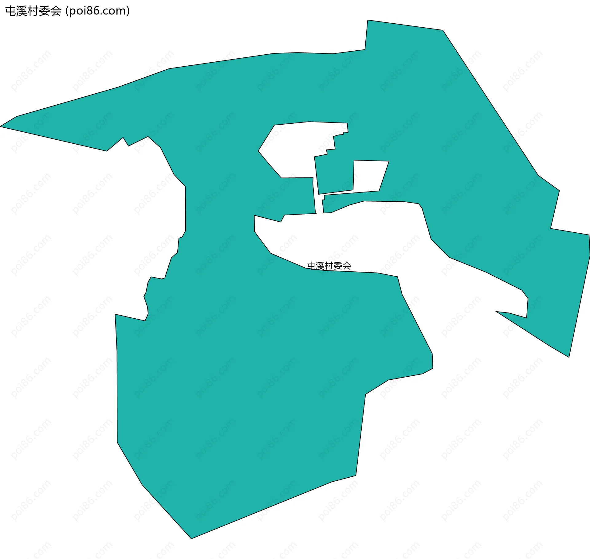 屯溪村委会边界地图