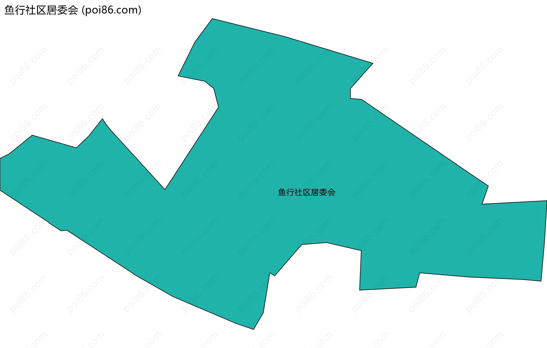 鱼行社区居委会边界地图