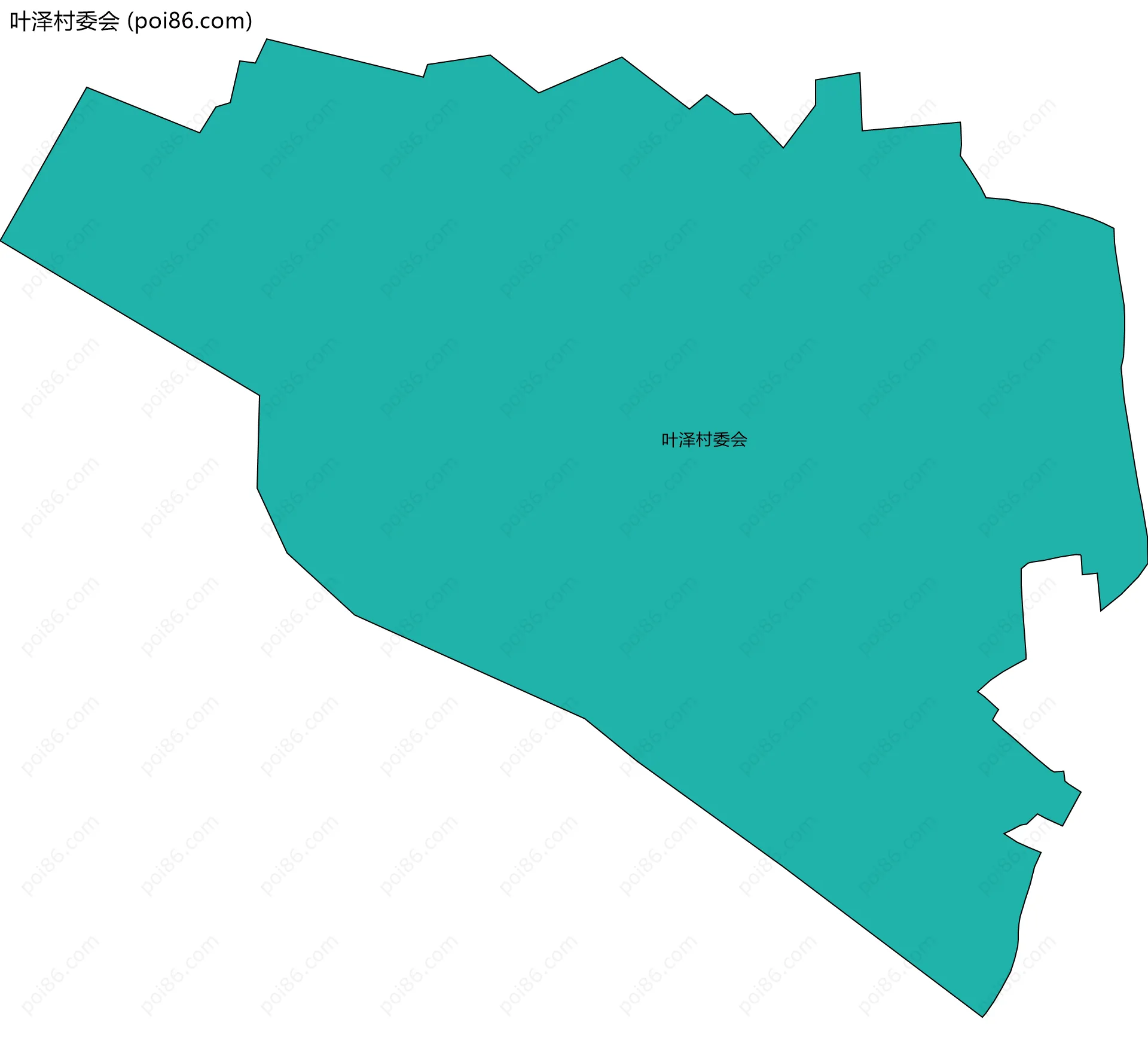 叶泽村委会边界地图