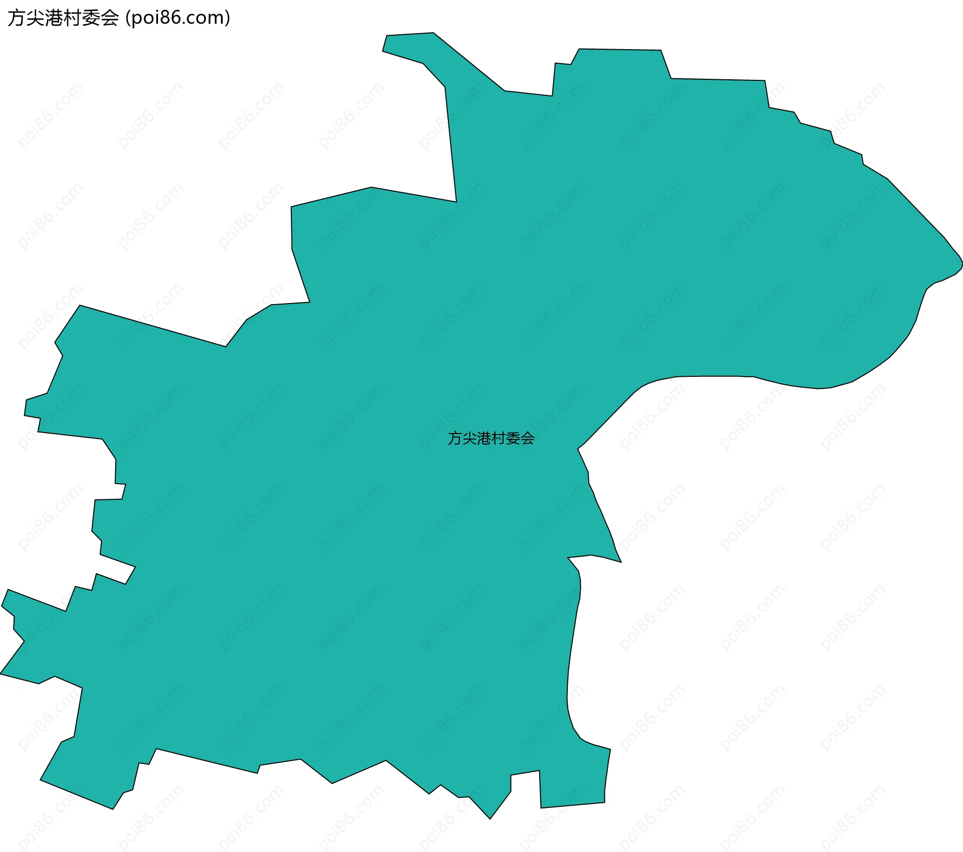 方尖港村委会边界地图