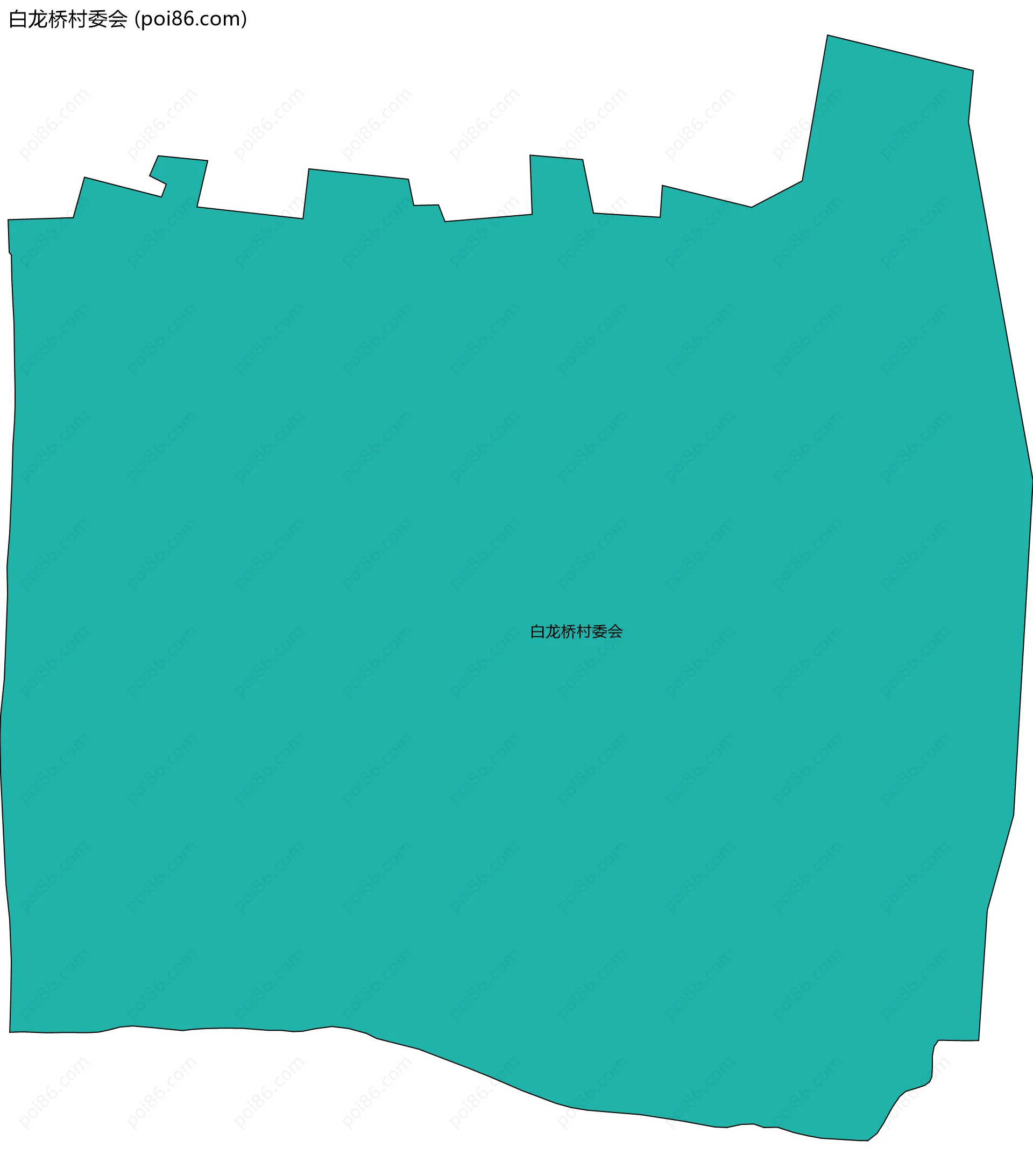 白龙桥村委会边界地图