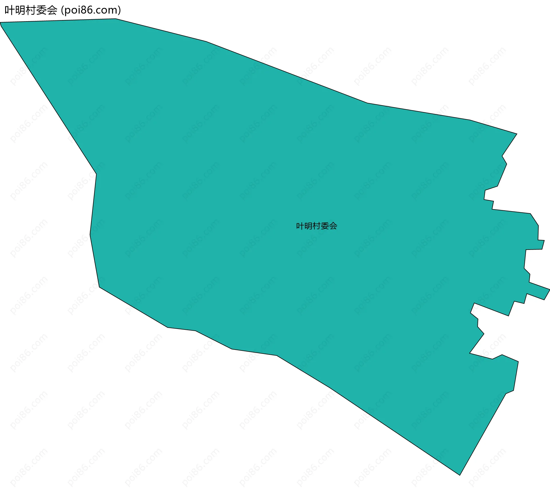 叶明村委会边界地图