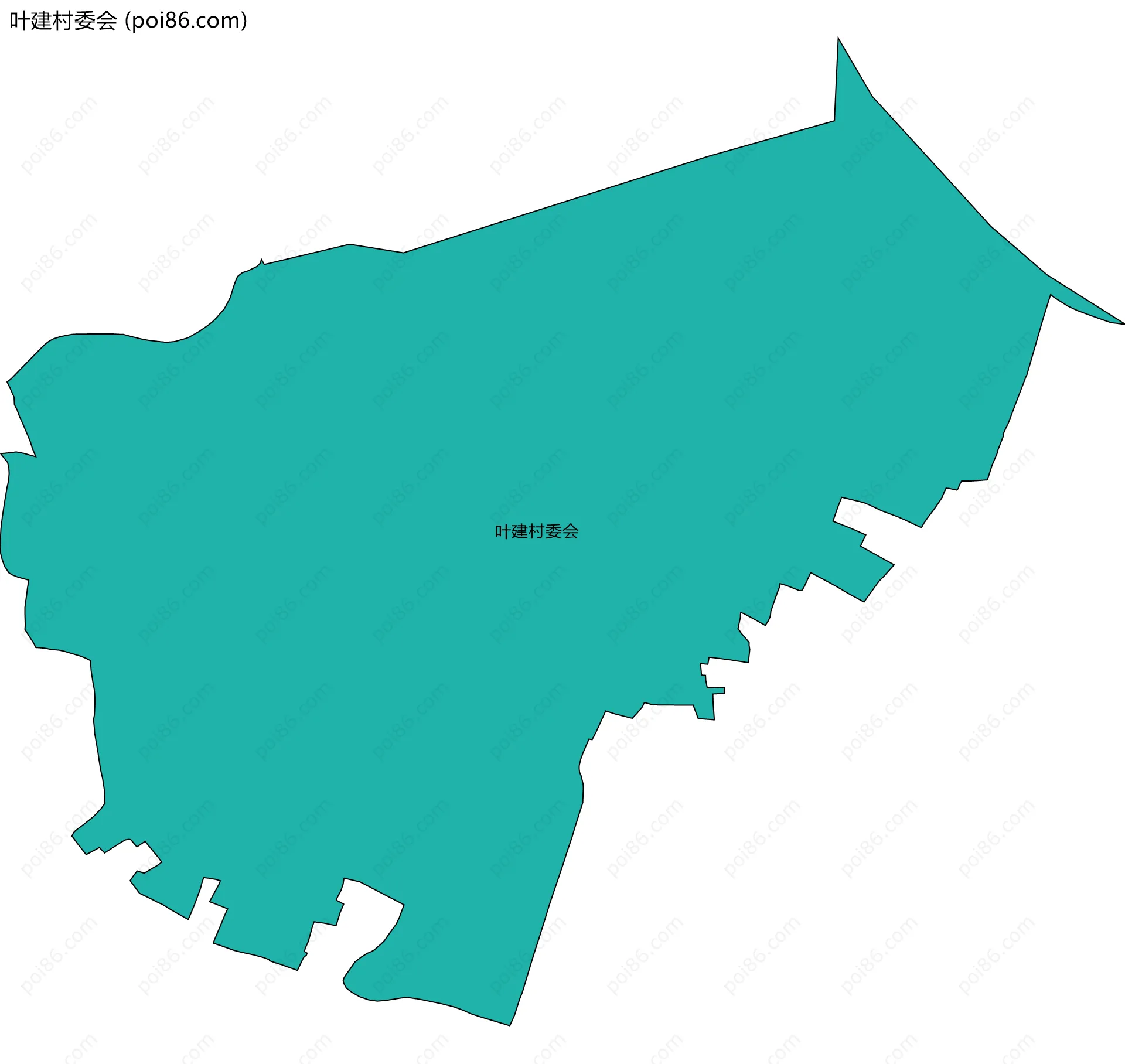 叶建村委会边界地图