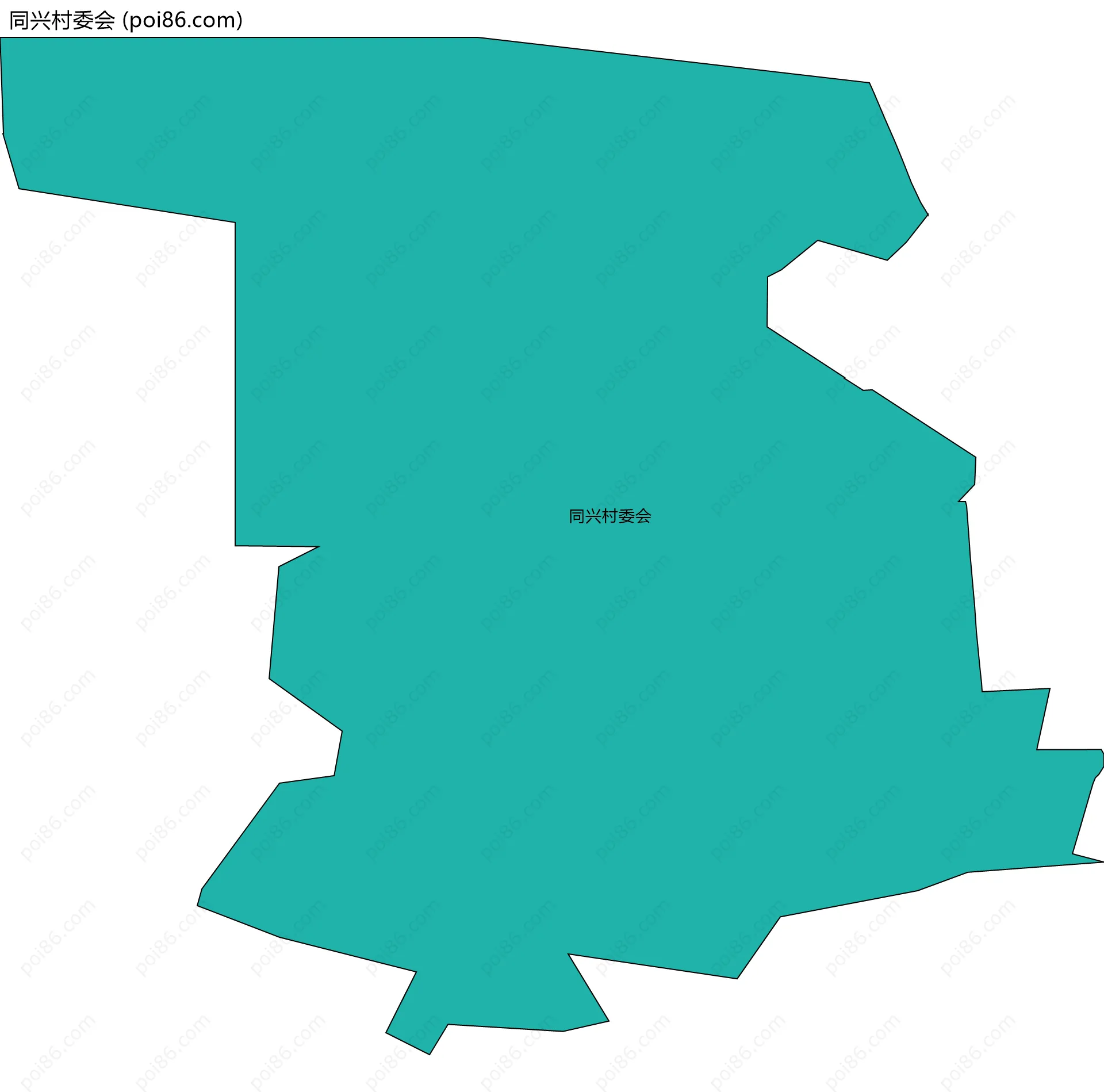 同兴村委会边界地图