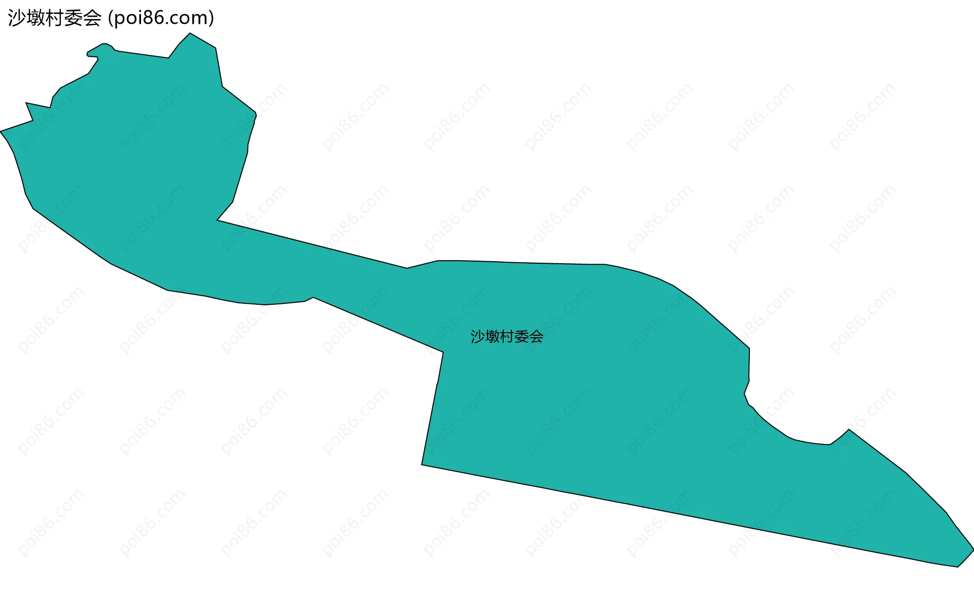 沙墩村委会边界地图