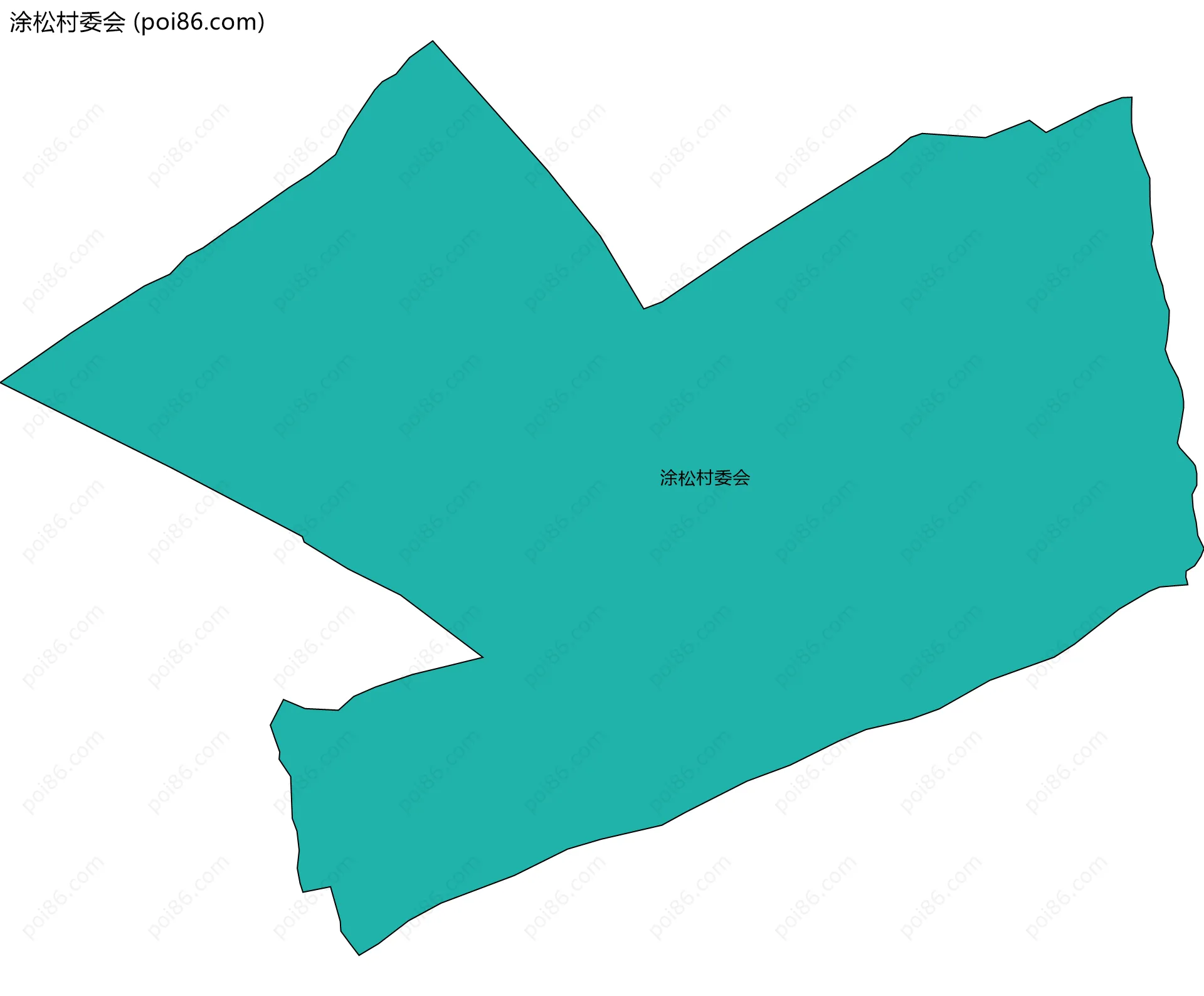 涂松村委会边界地图