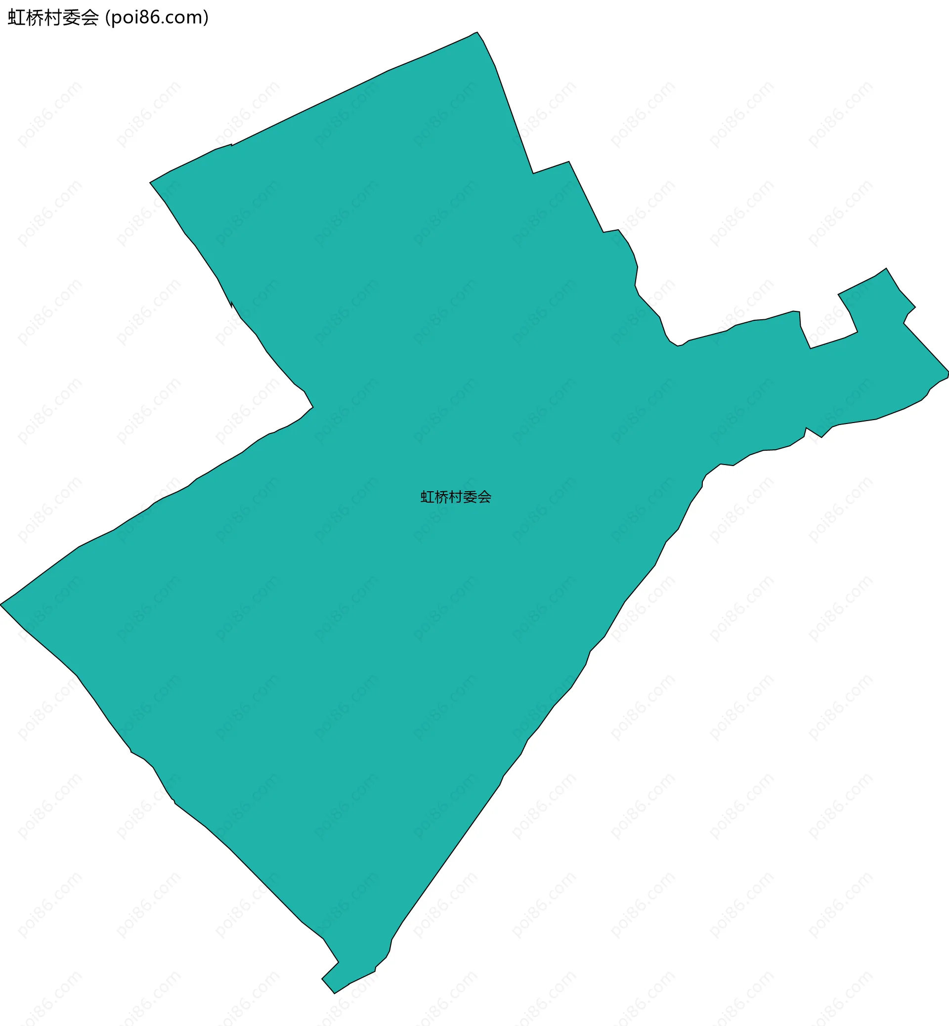 虹桥村委会边界地图