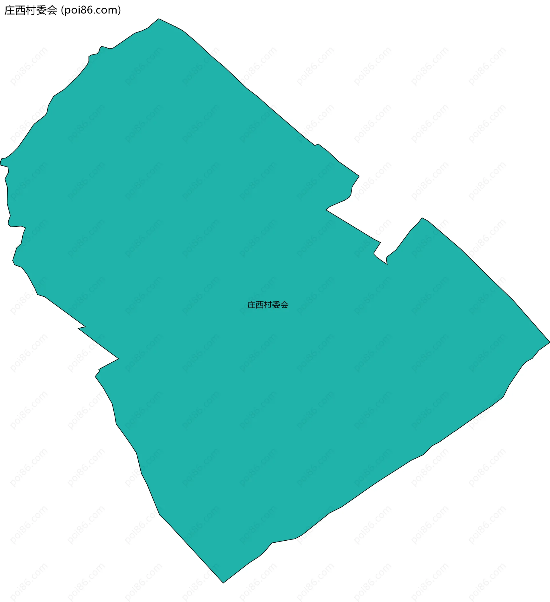 庄西村委会边界地图