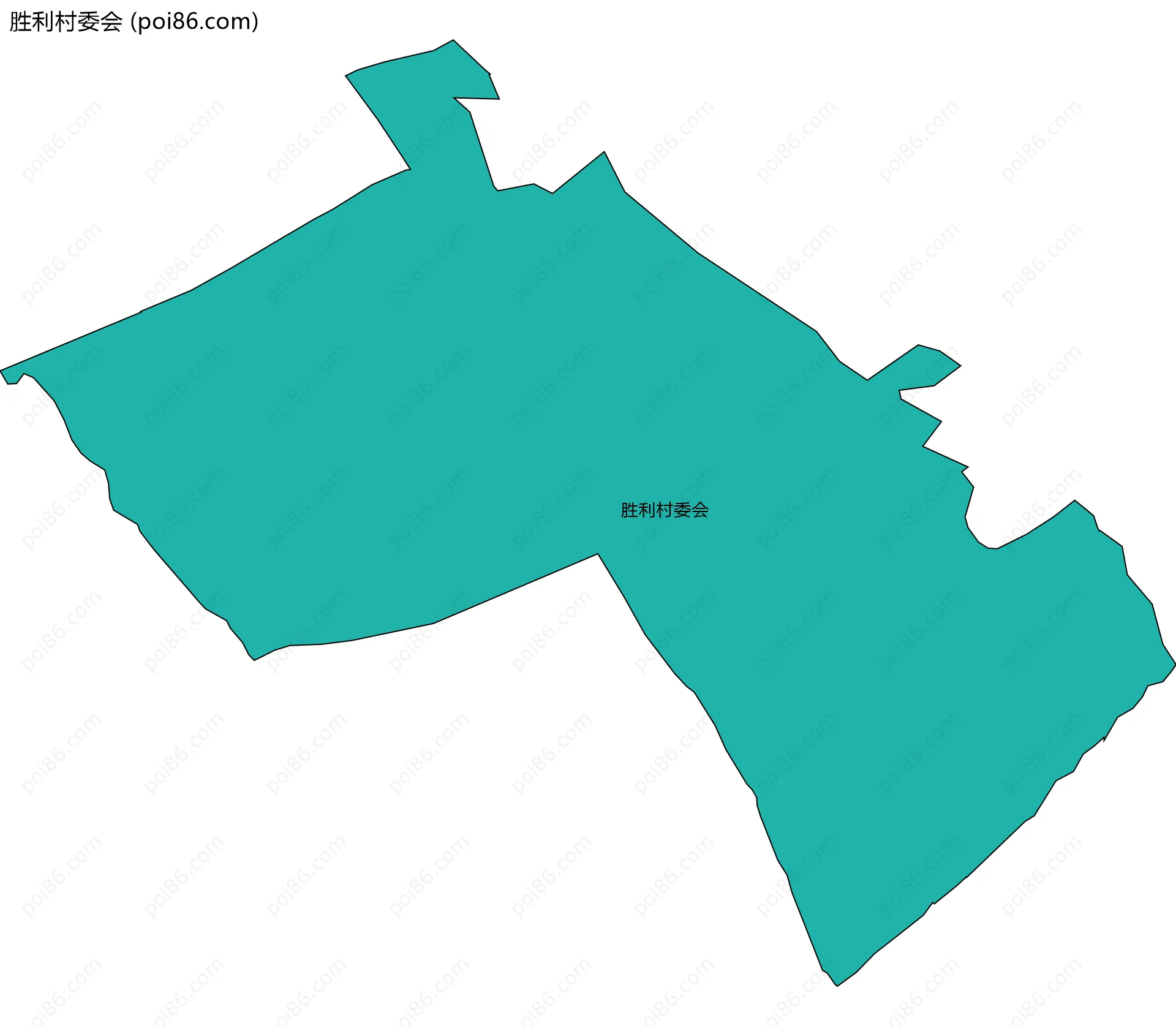 胜利村委会边界地图