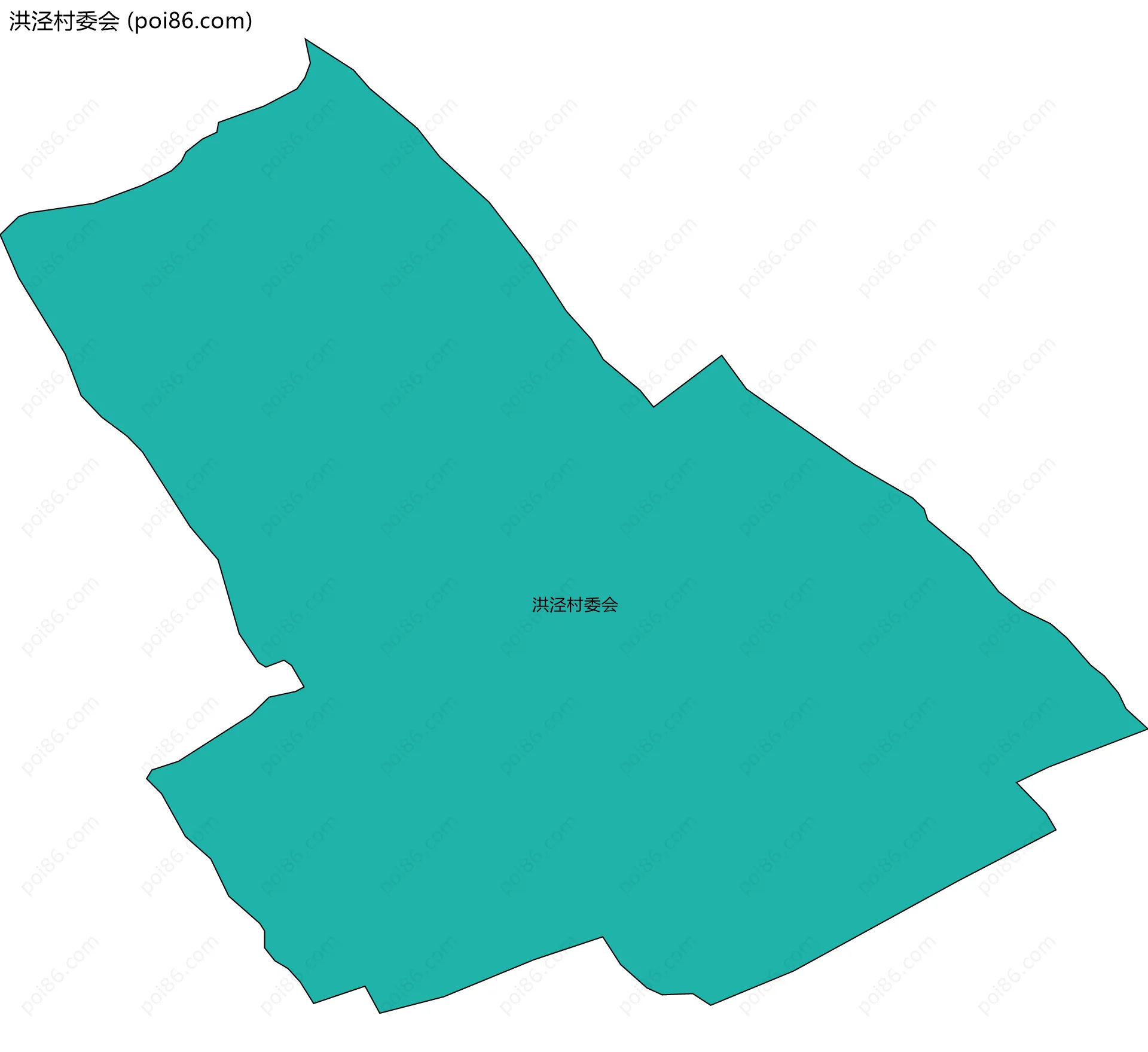 洪泾村委会边界地图