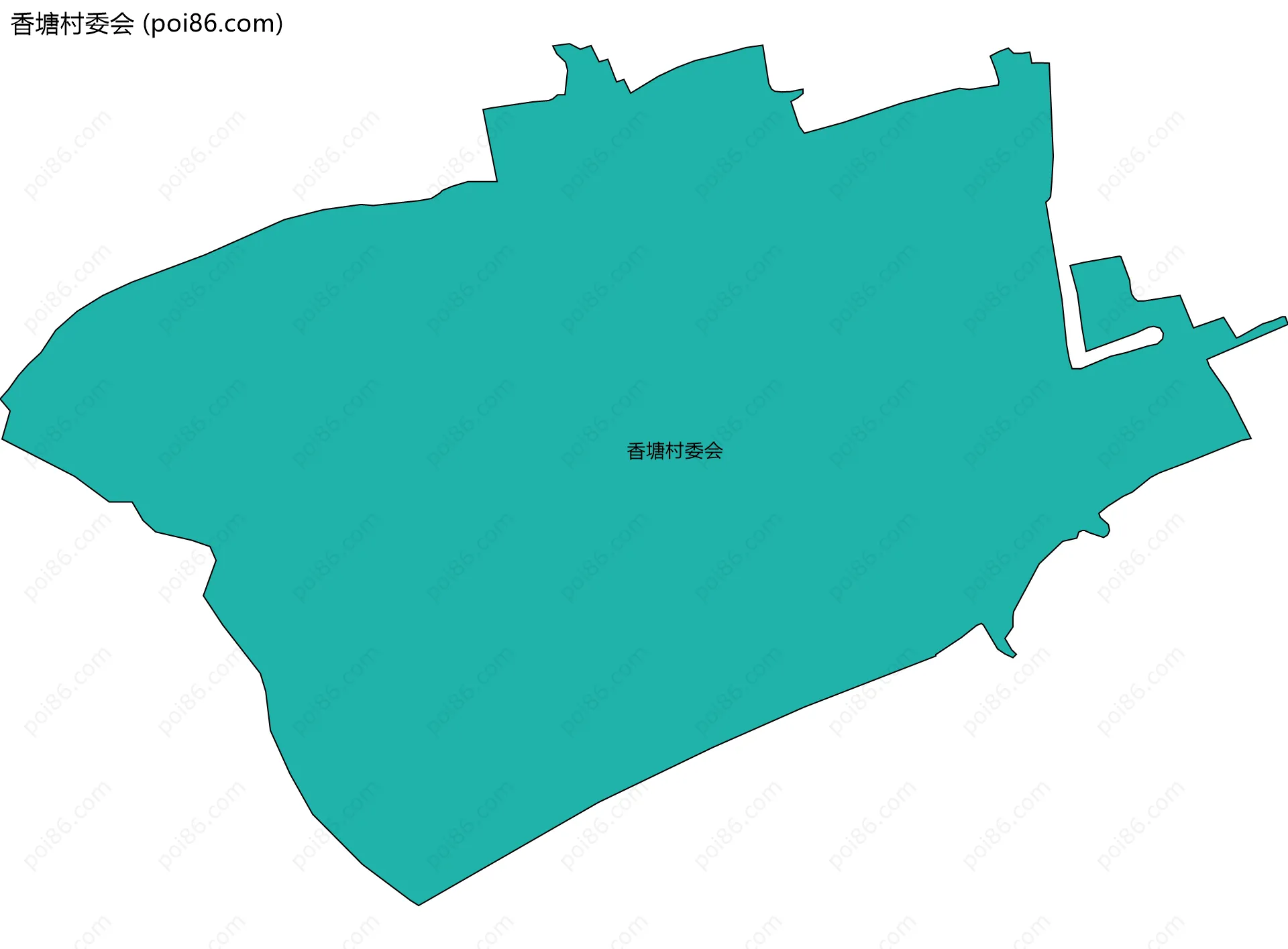 香塘村委会边界地图