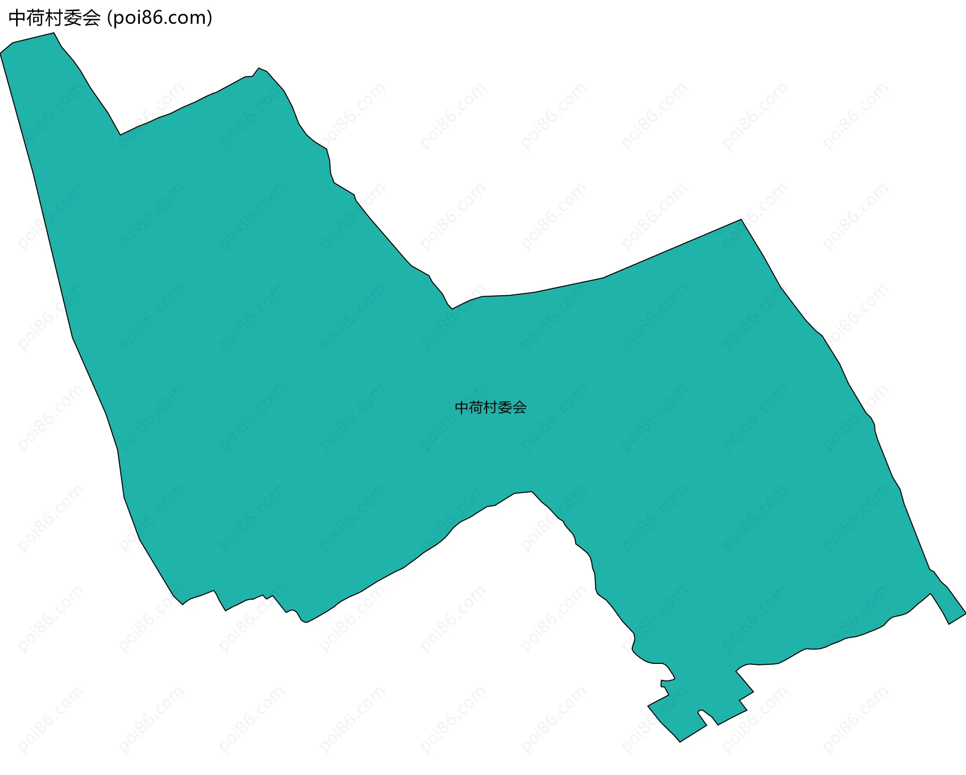 中荷村委会边界地图