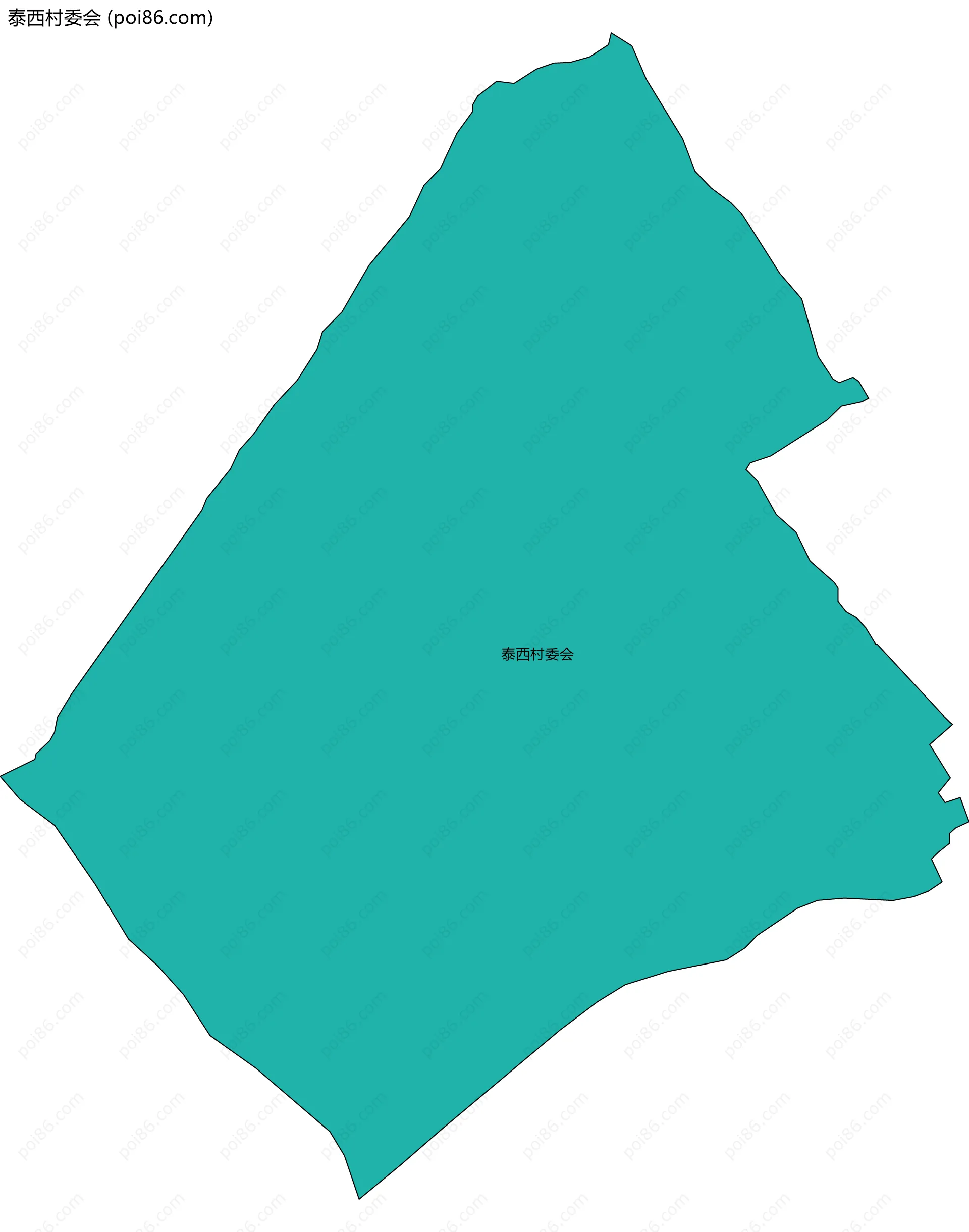泰西村委会边界地图