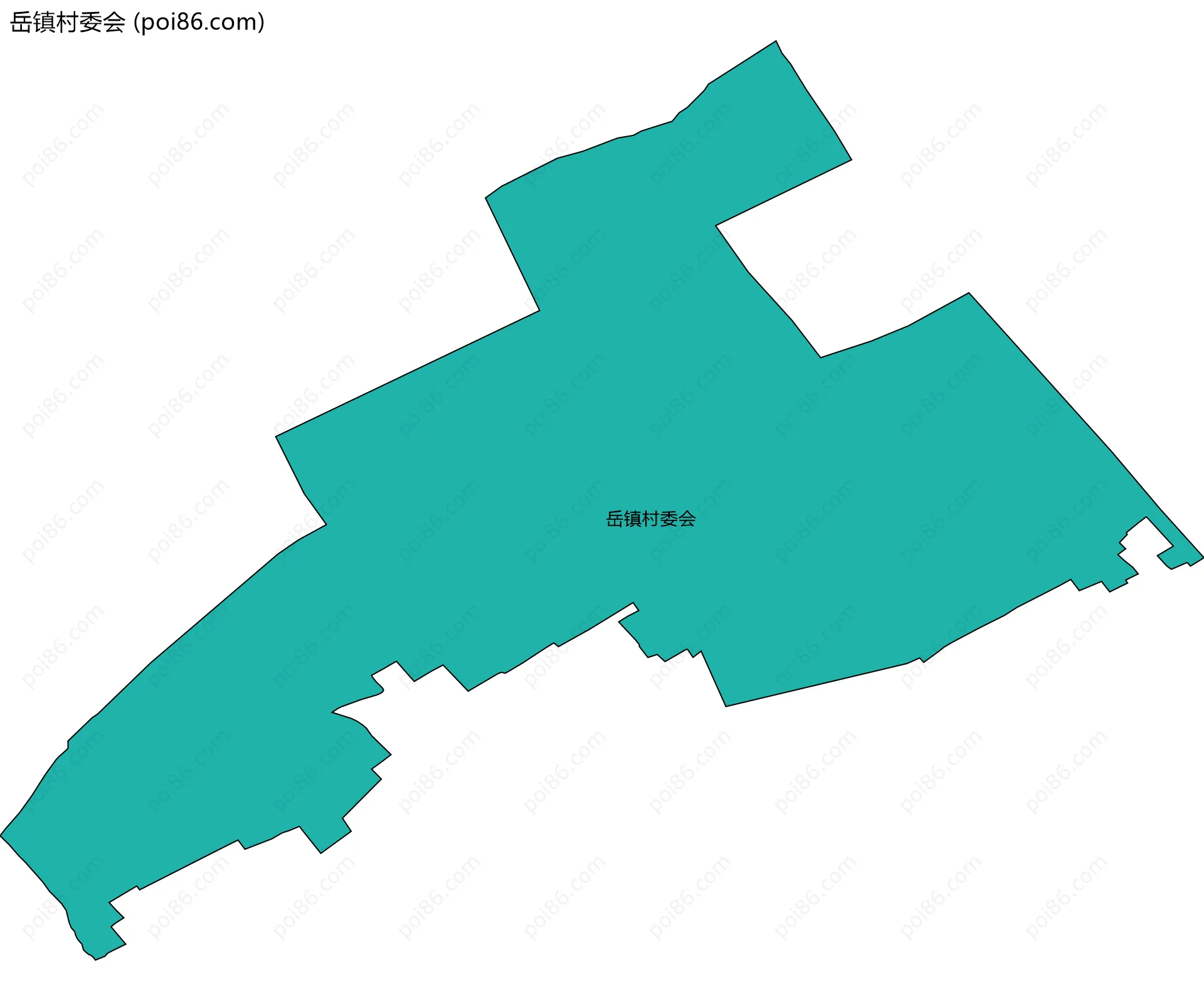 岳镇村委会边界地图