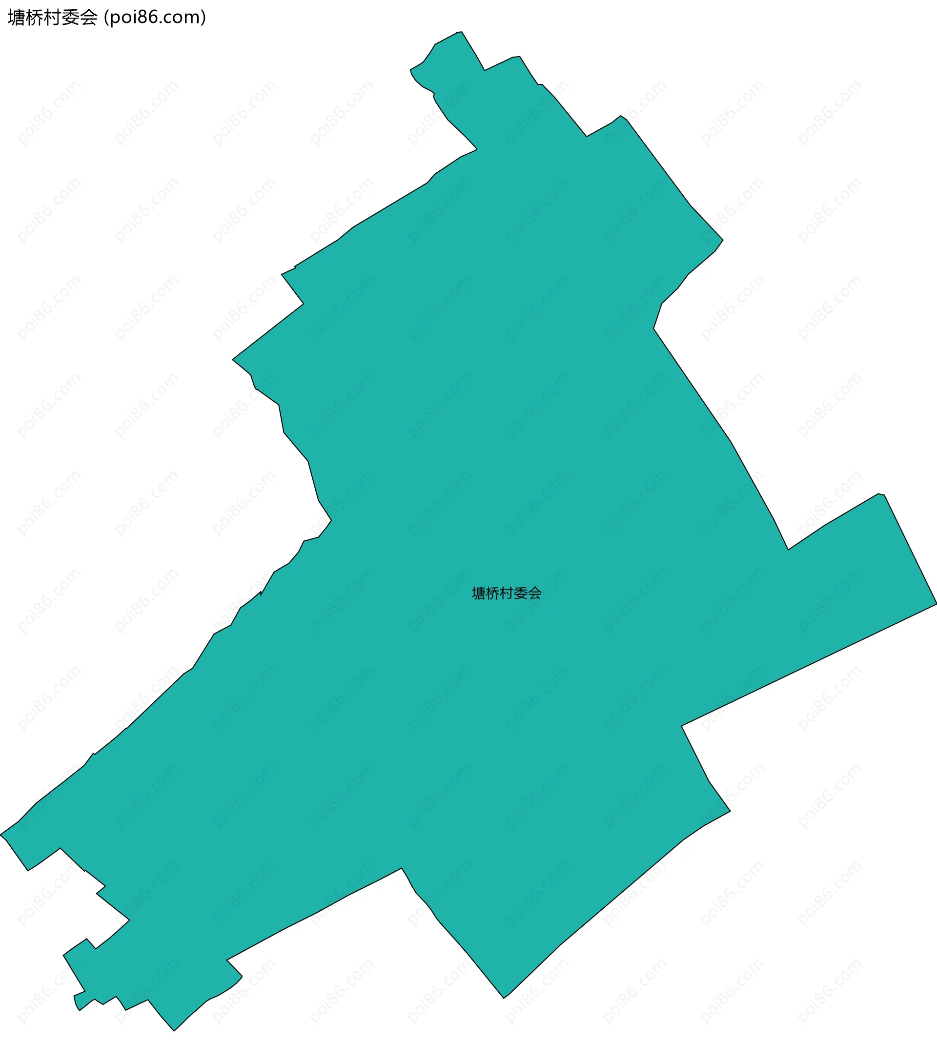 塘桥村委会边界地图