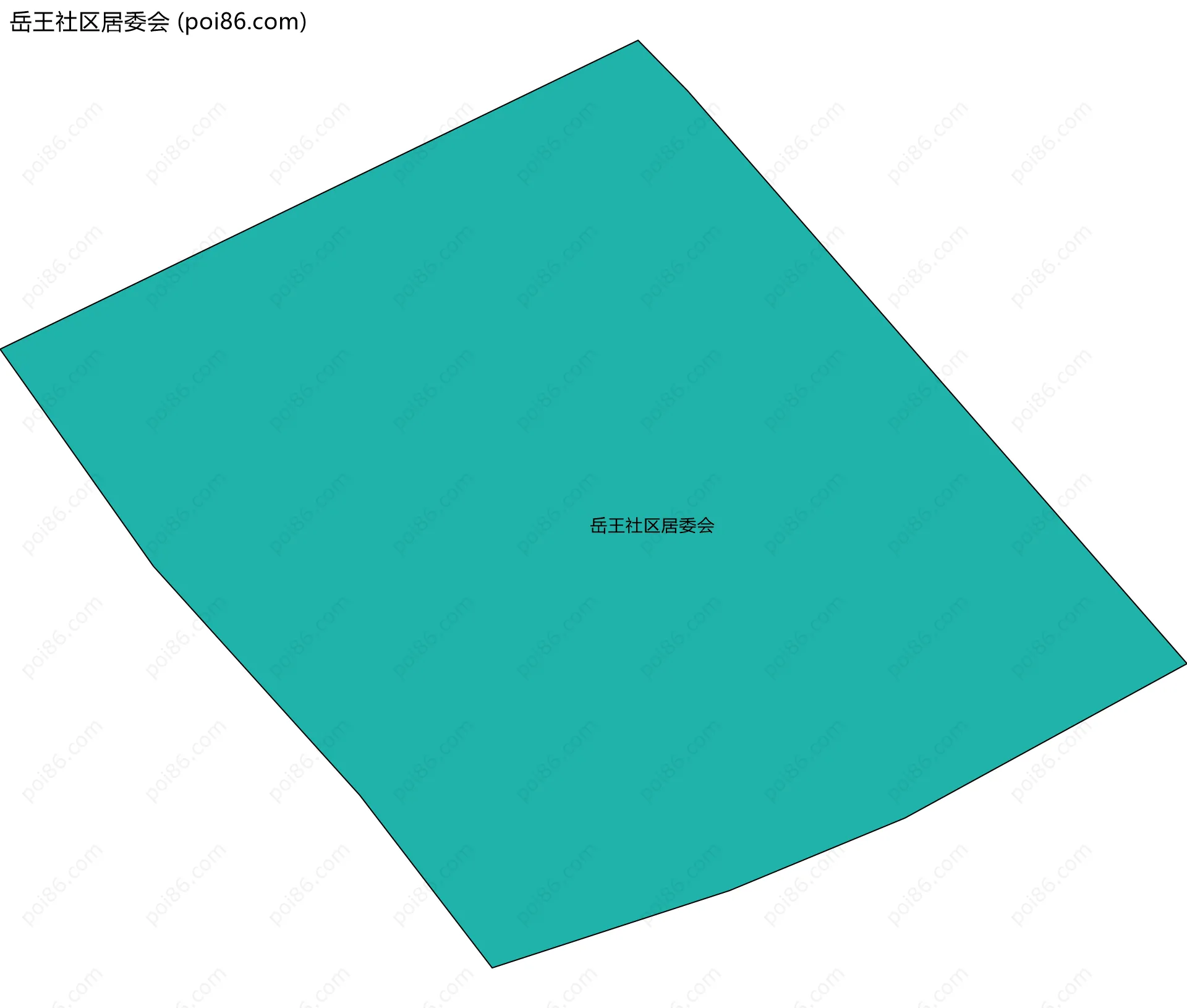 岳王社区居委会边界地图