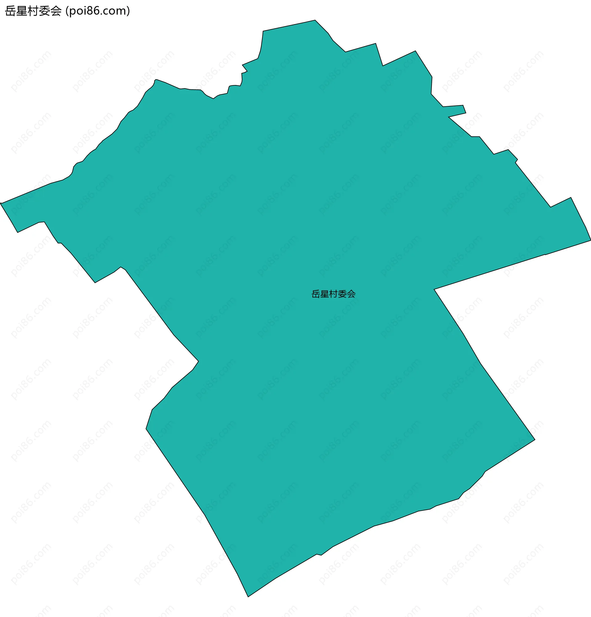 岳星村委会边界地图