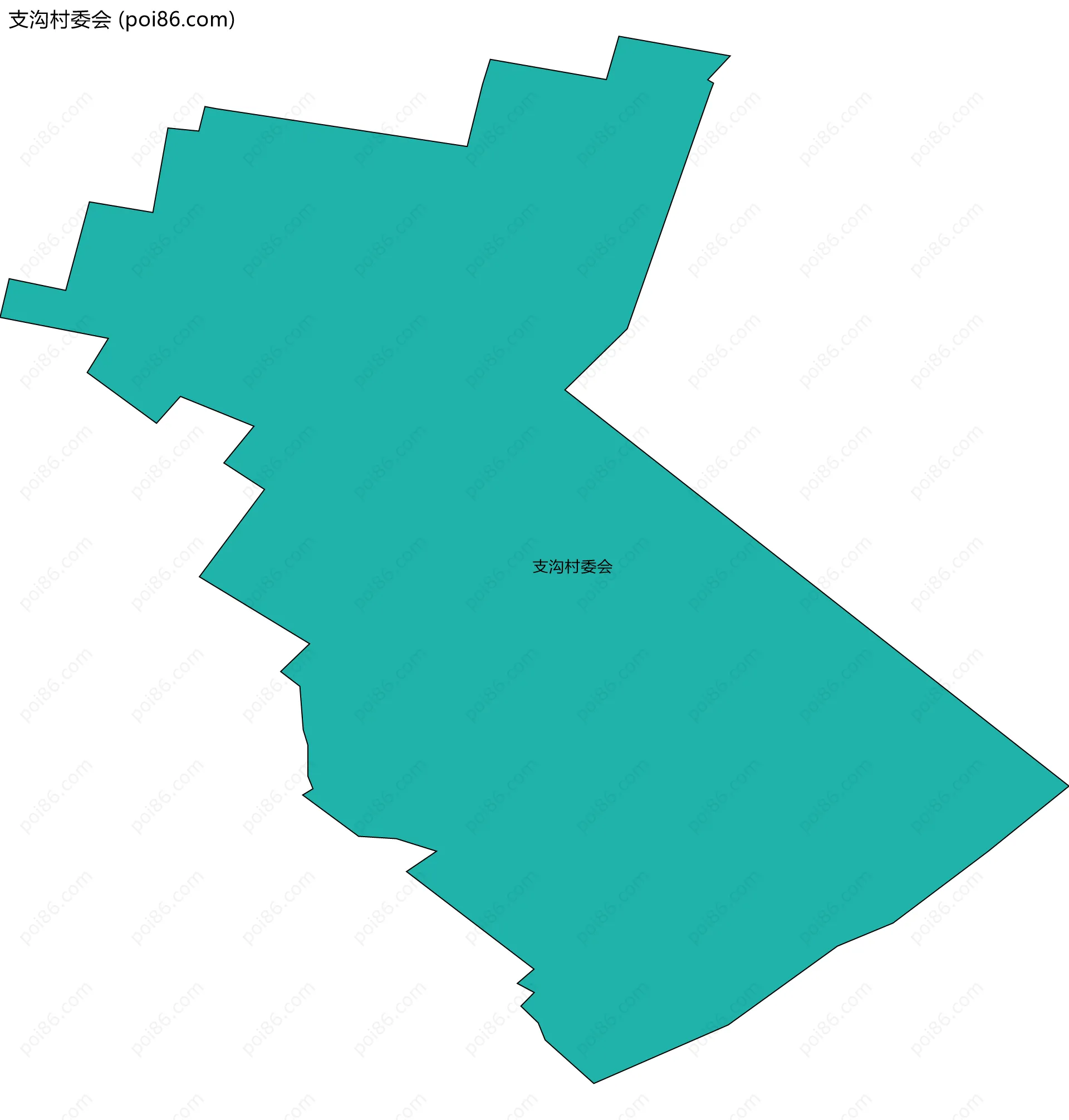 支沟村委会边界地图