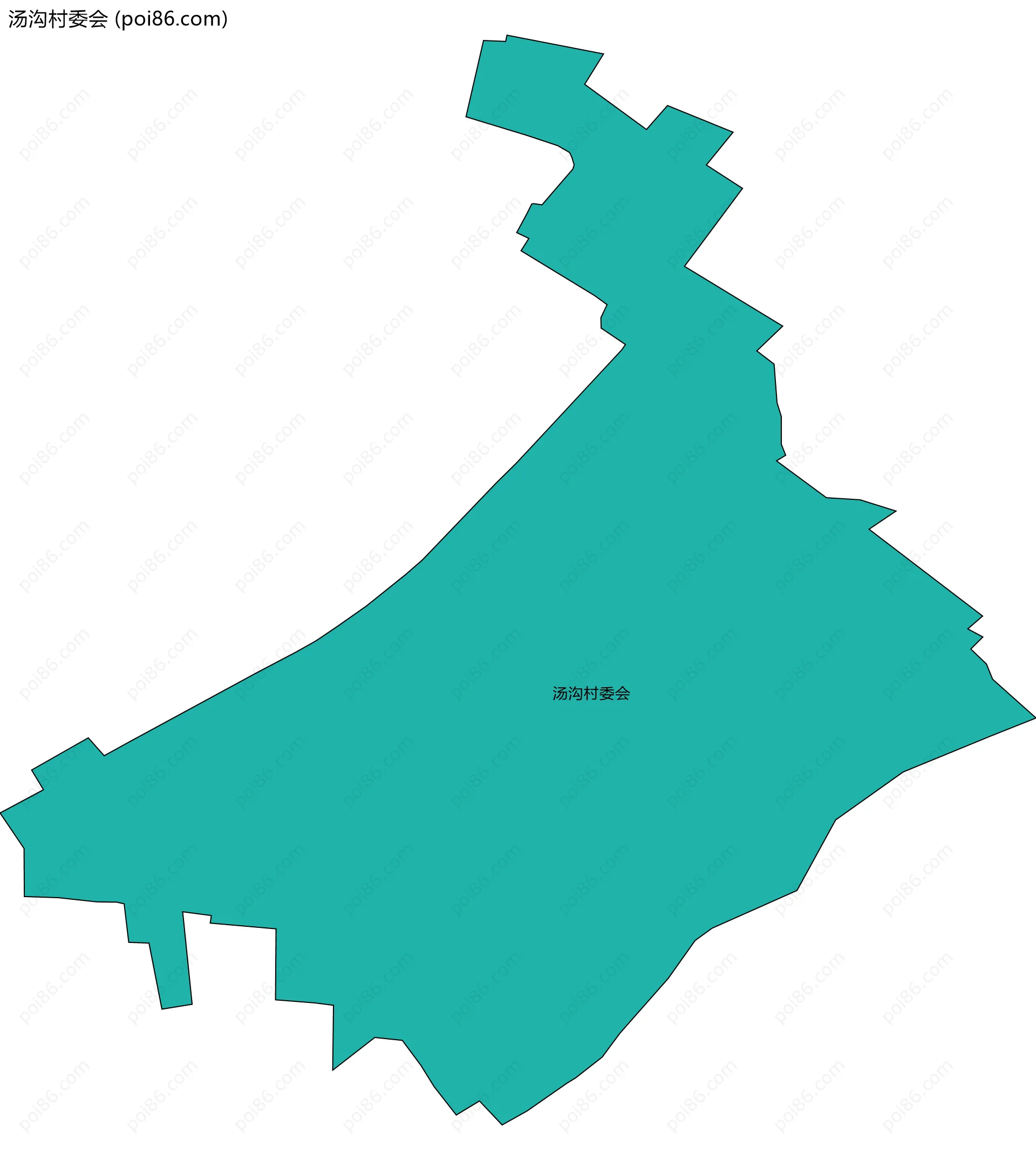 汤沟村委会边界地图