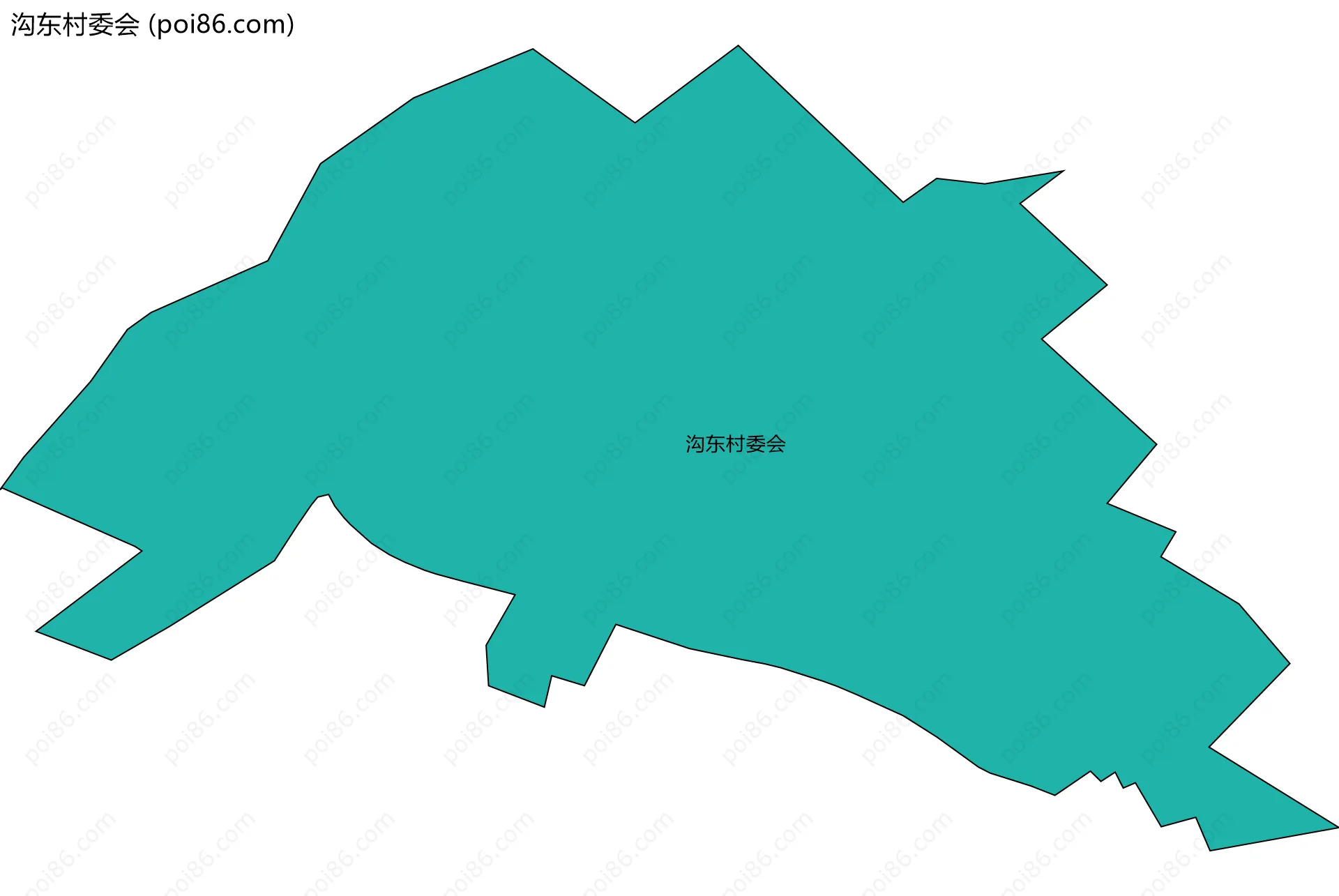 沟东村委会边界地图