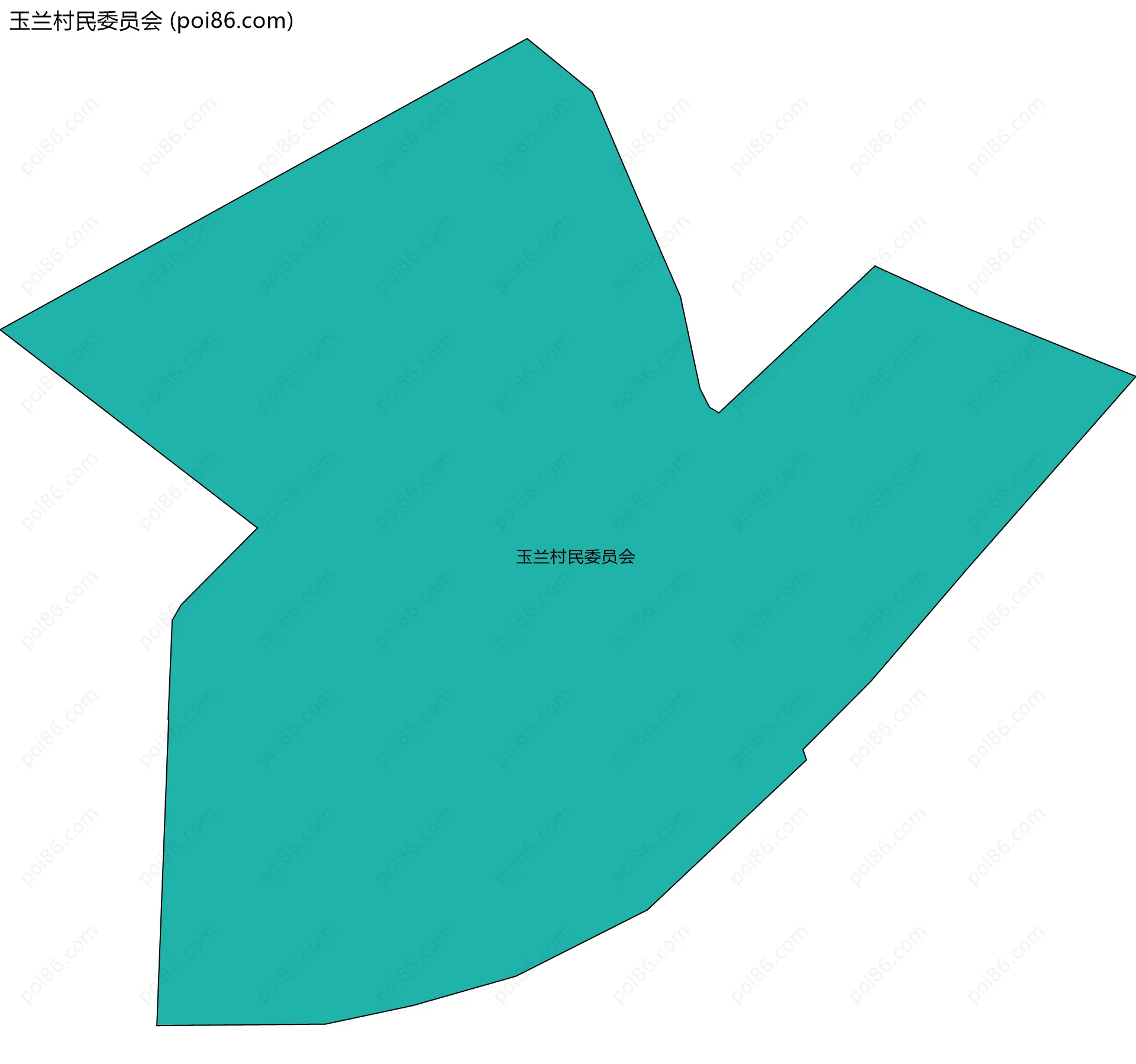 玉兰村民委员会边界地图
