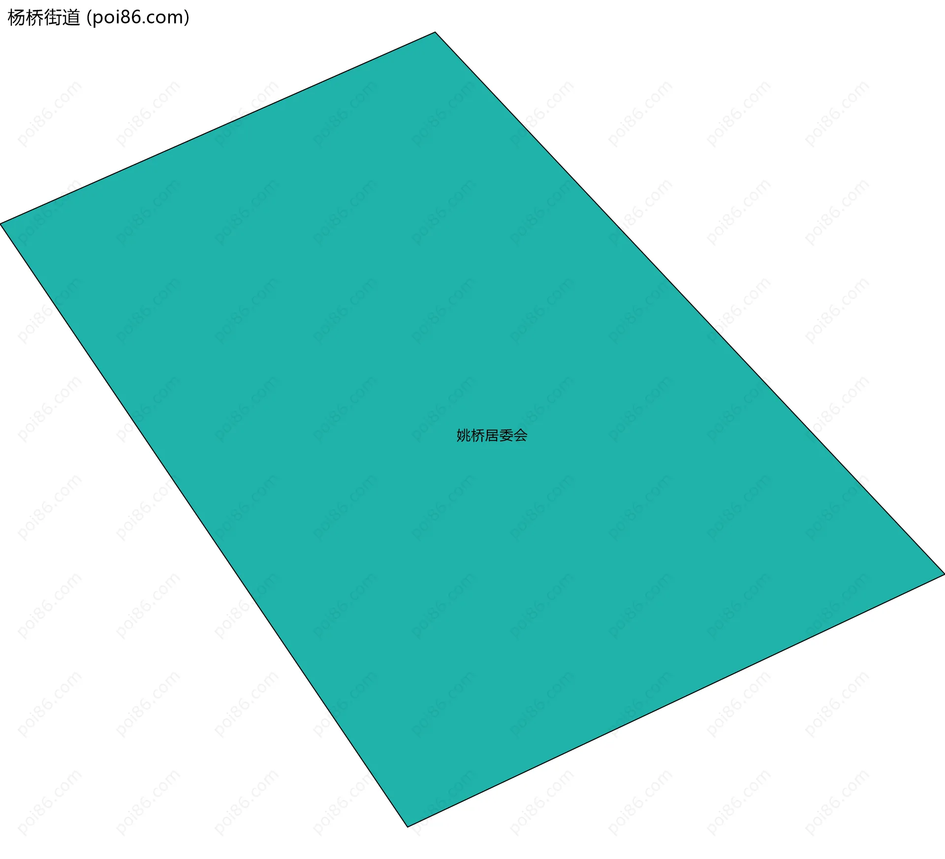 杨桥街道边界地图(五级行政区划)