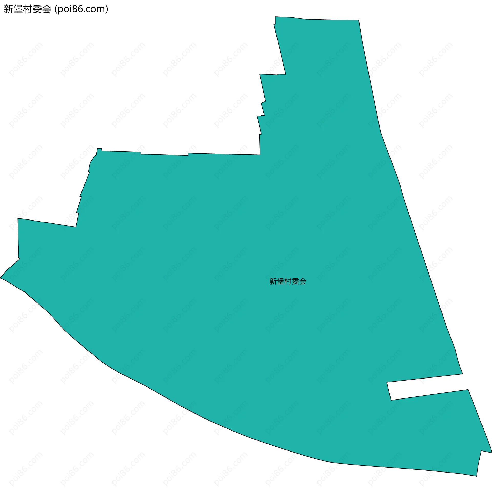 新堡村委会边界地图