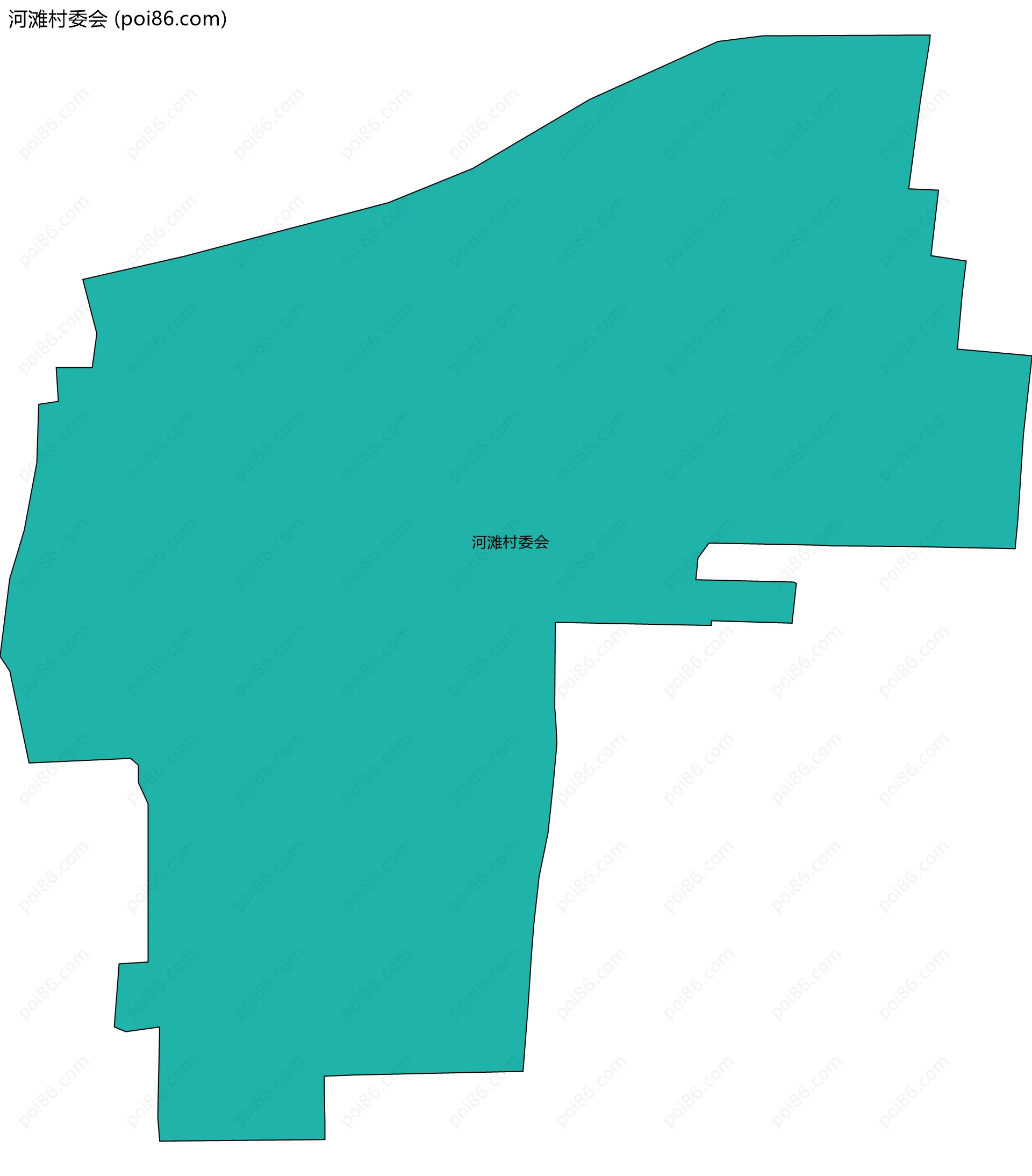 河滩村委会边界地图