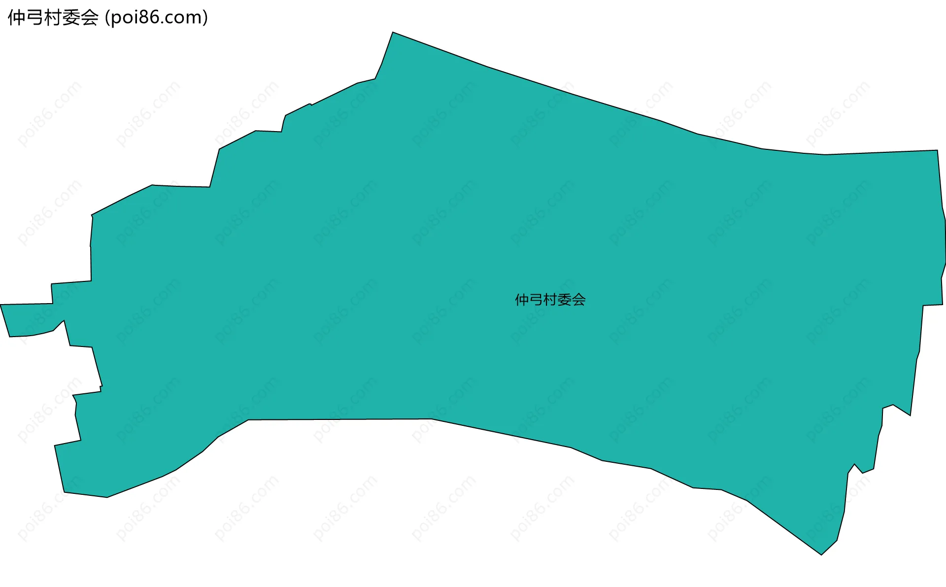 仲弓村委会边界地图