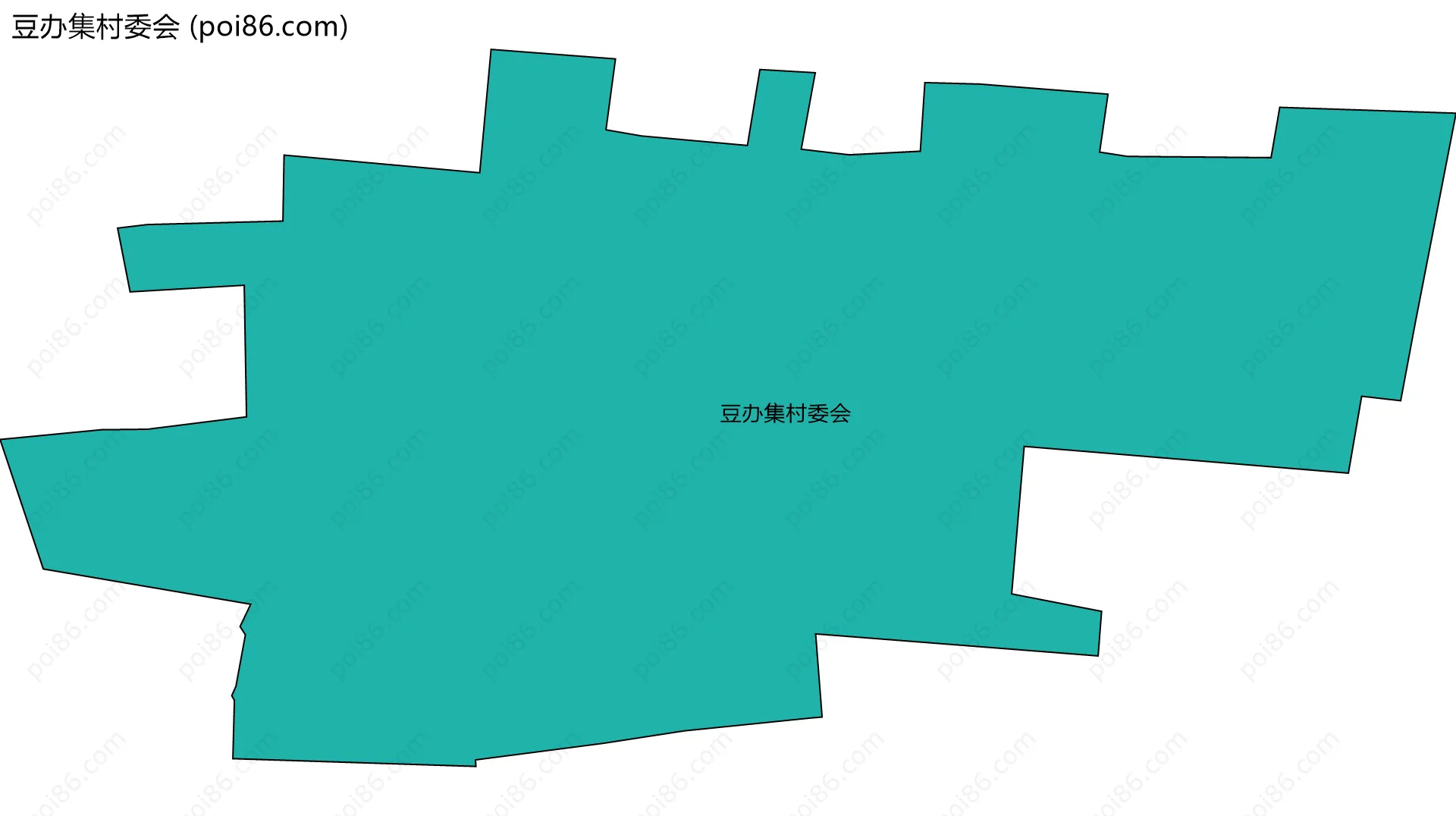 豆办集村委会边界地图