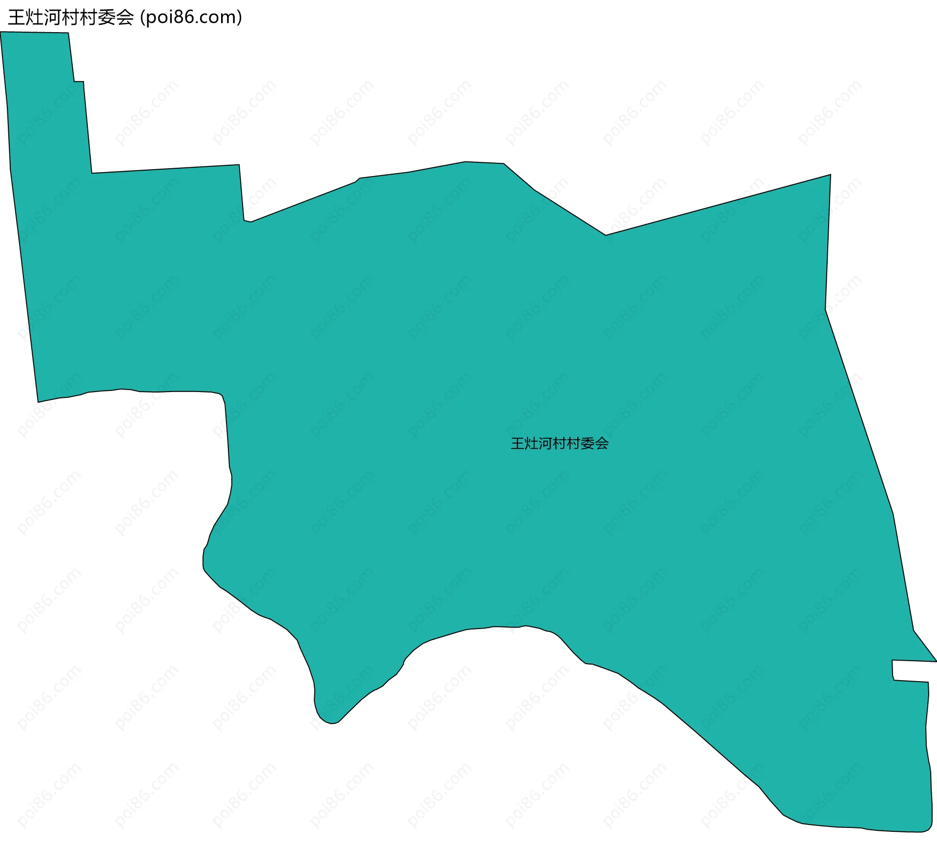 王灶河村村委会边界地图