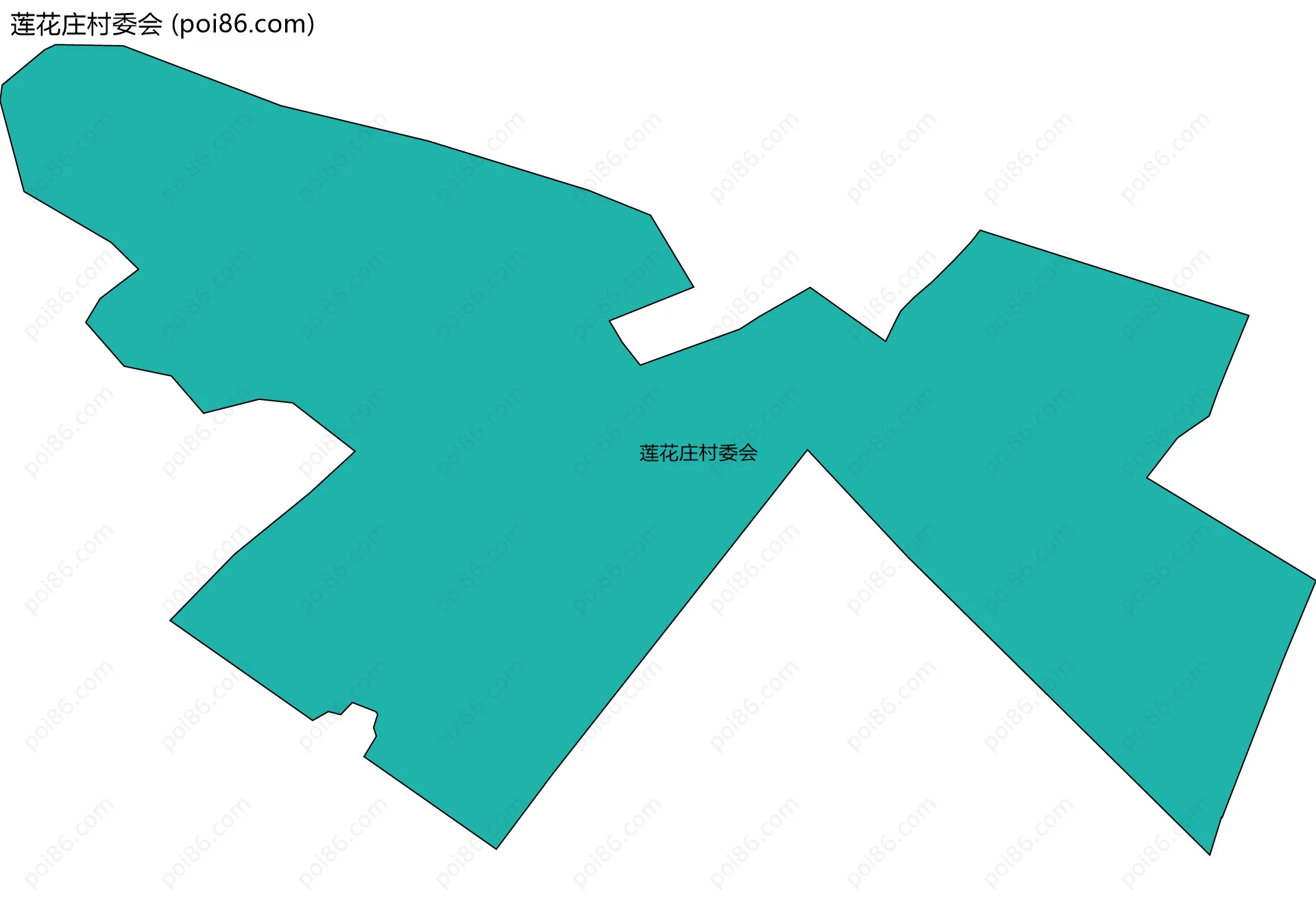 莲花庄村委会边界地图