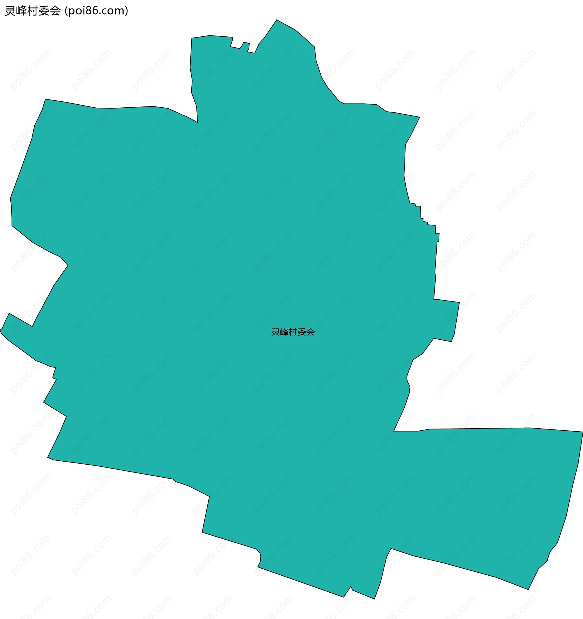 灵峰村委会边界地图