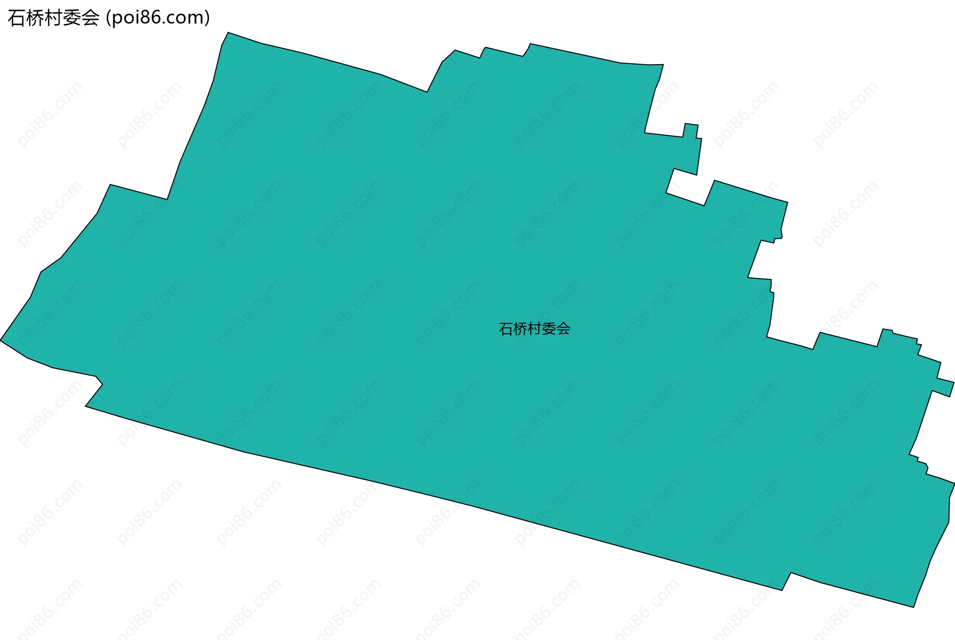 石桥村委会边界地图