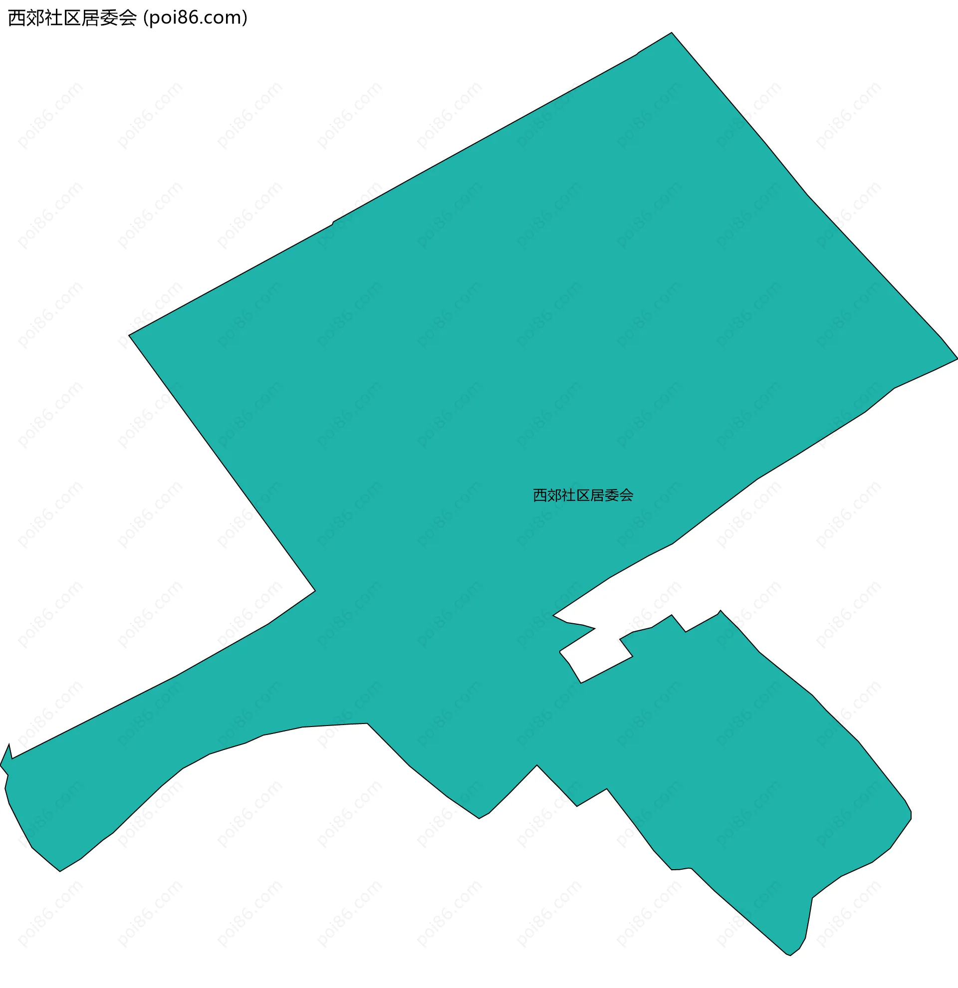 西郊社区居委会边界地图