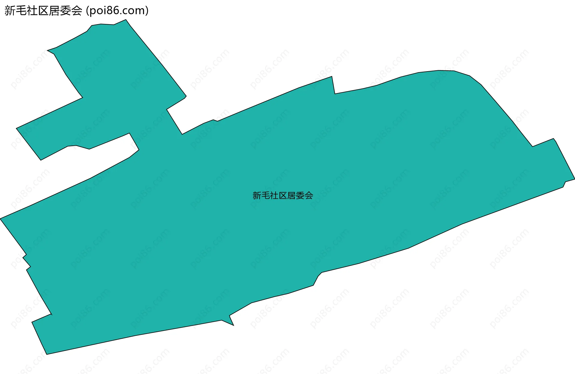 新毛社区居委会边界地图