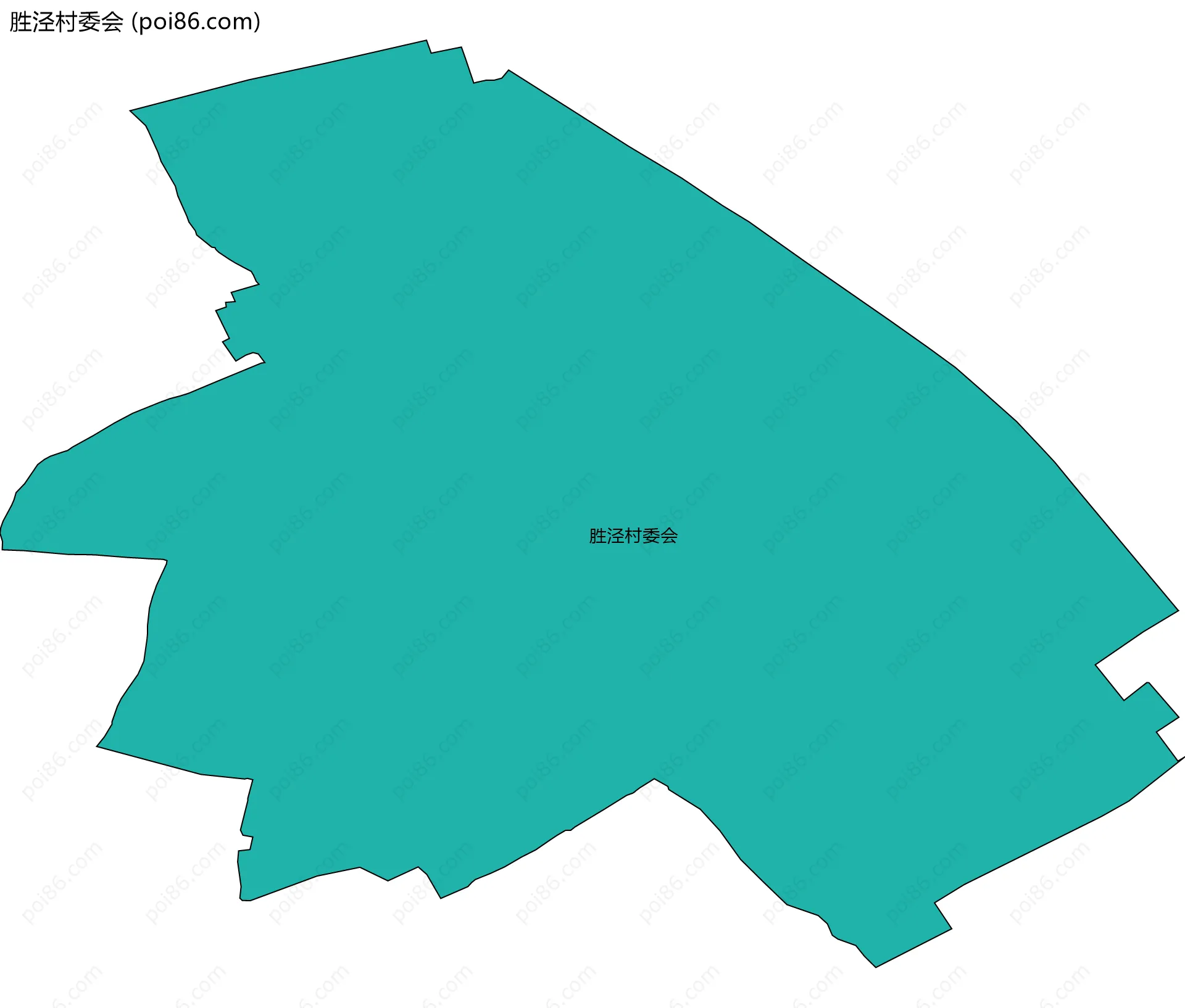 胜泾村委会边界地图