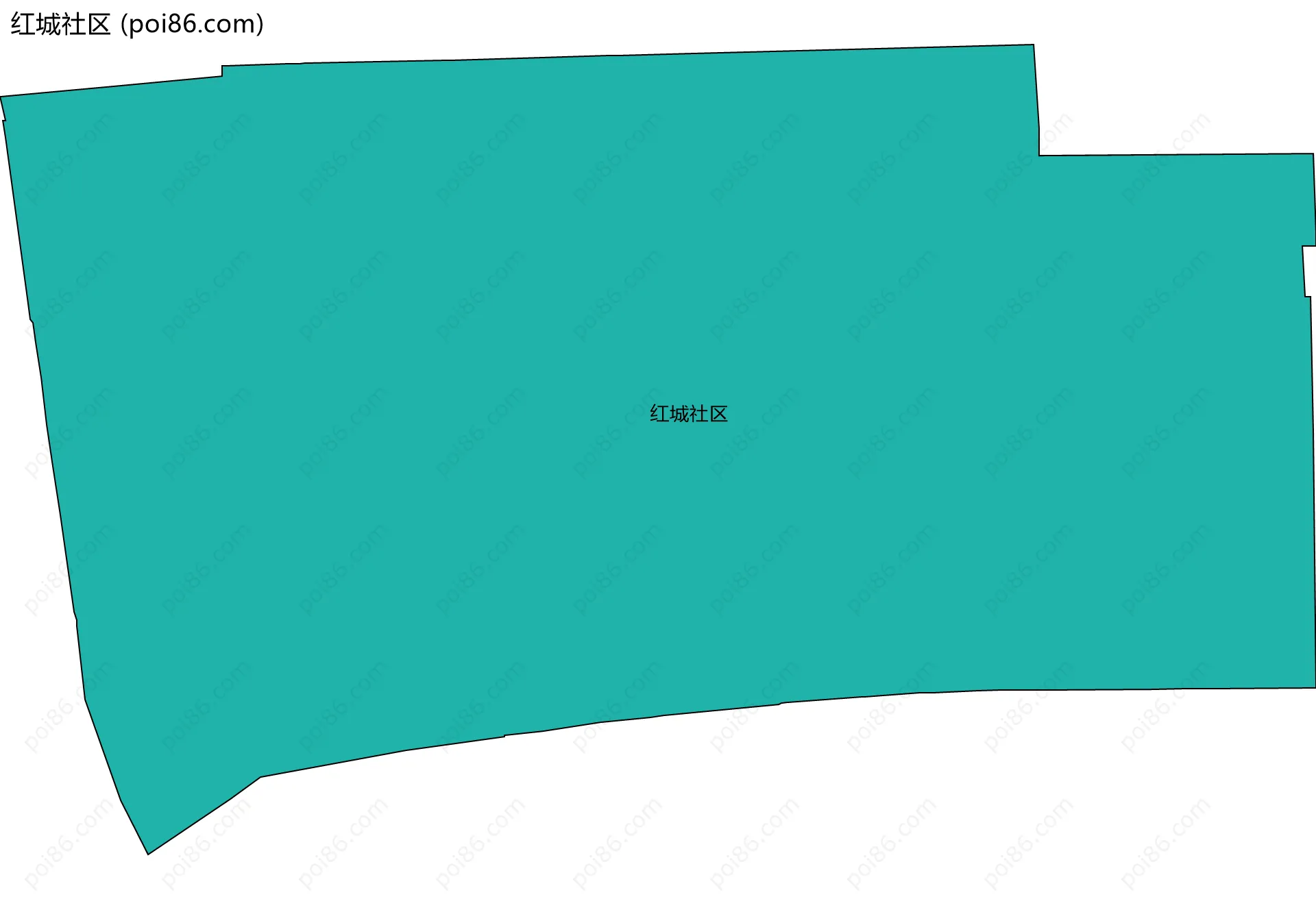红城社区边界地图