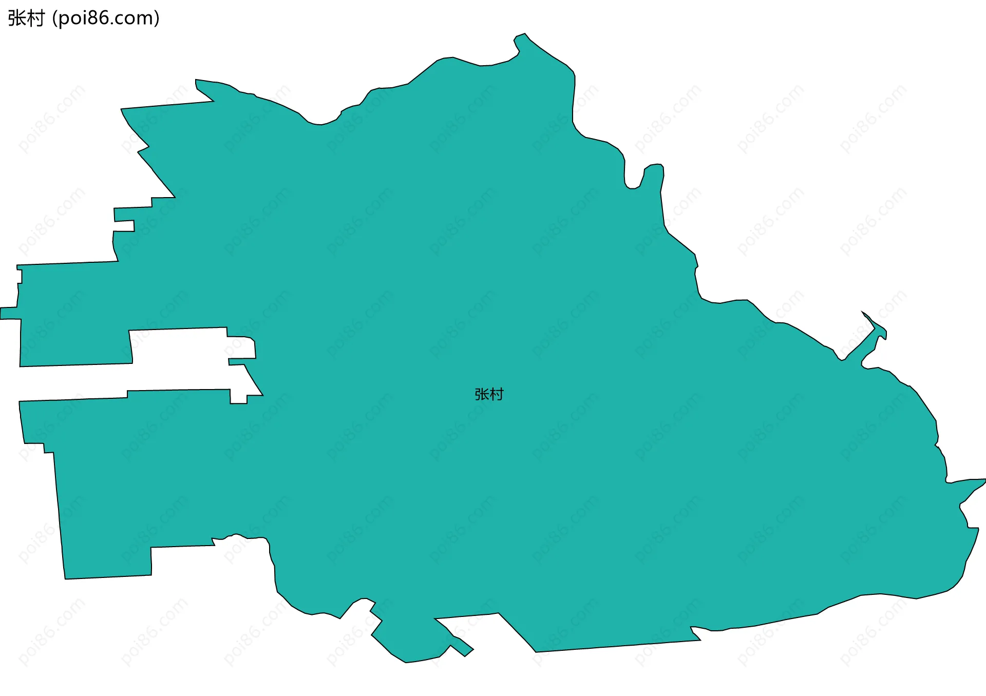 张村边界地图