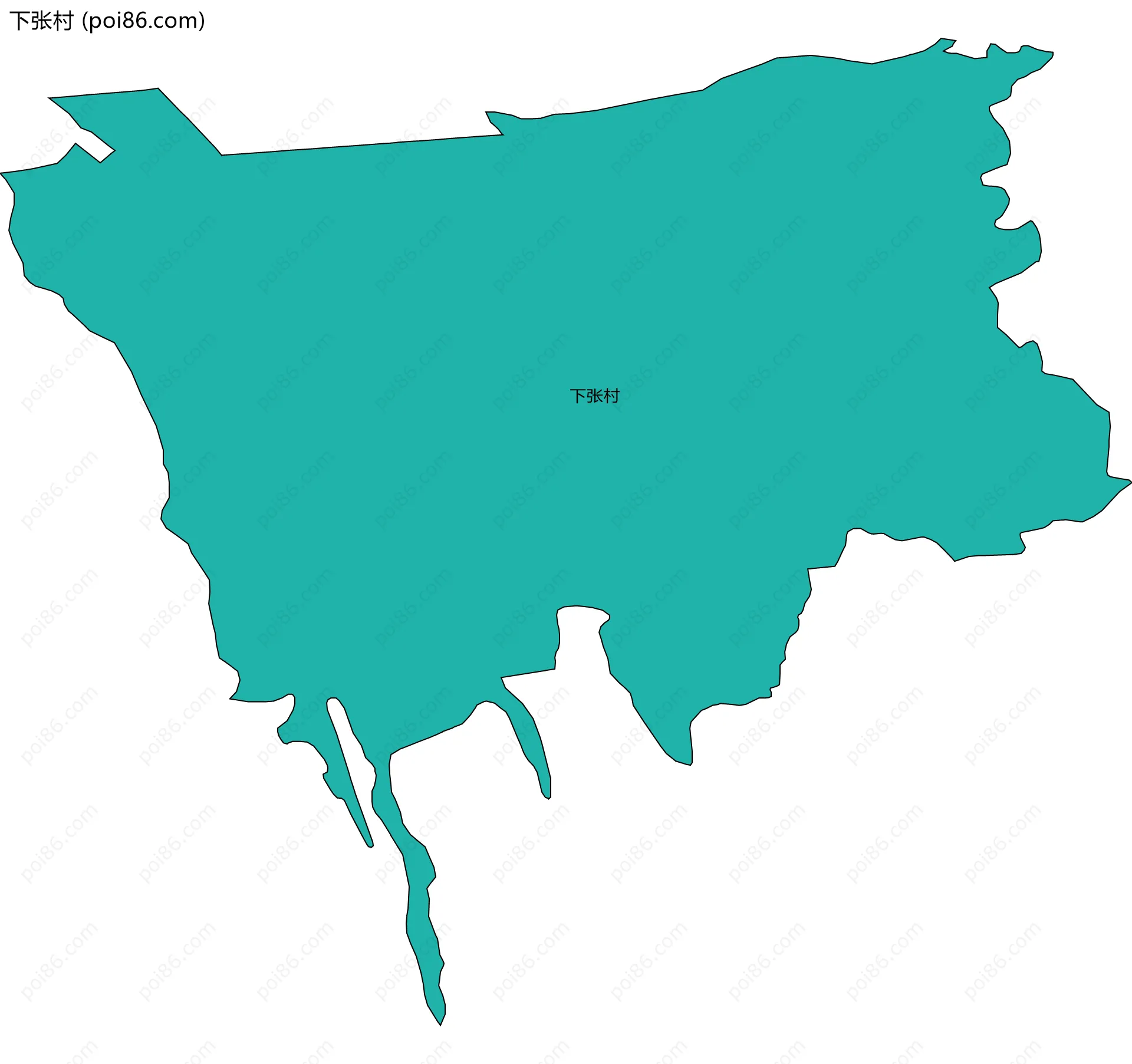 下张村边界地图