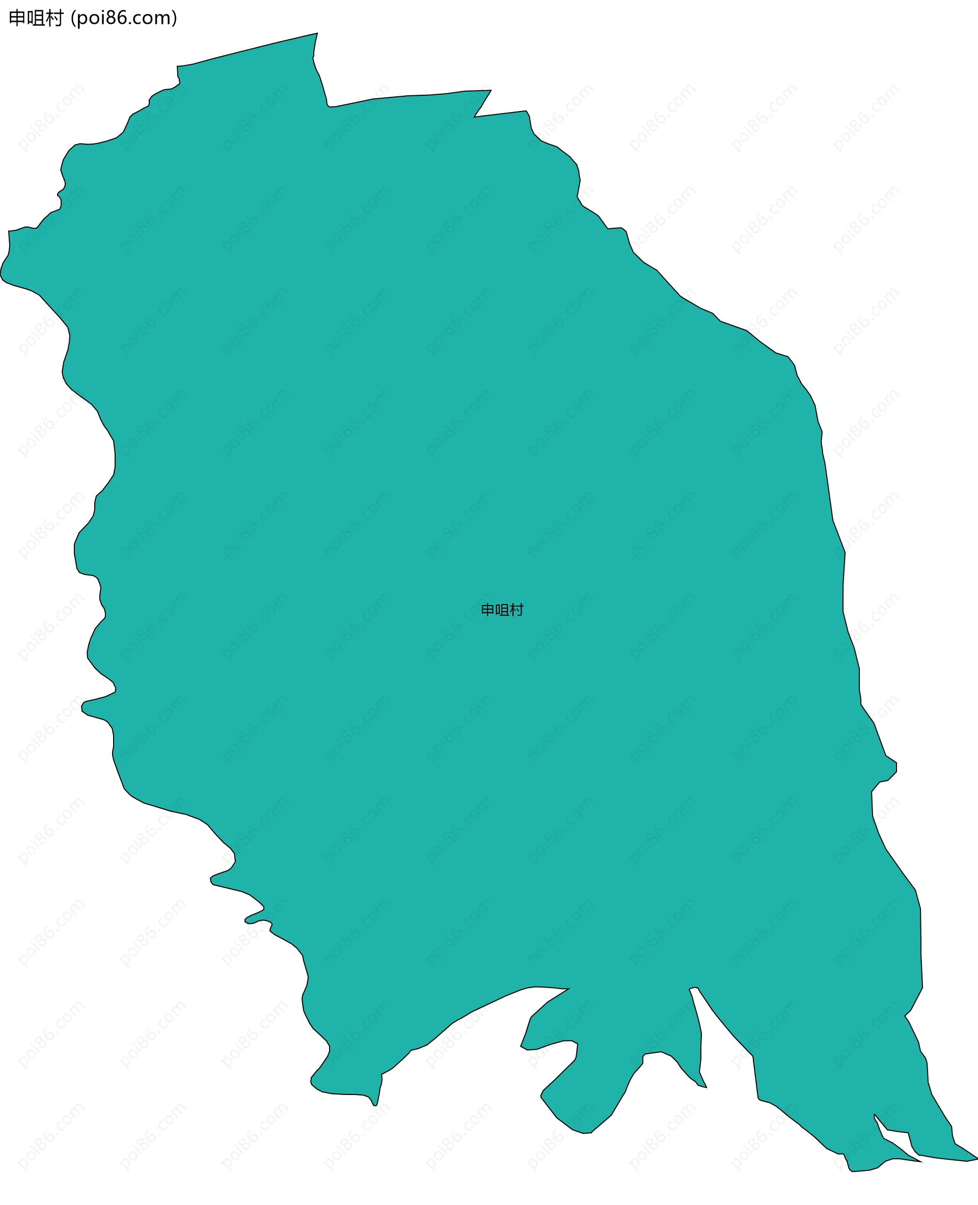 申咀村边界地图