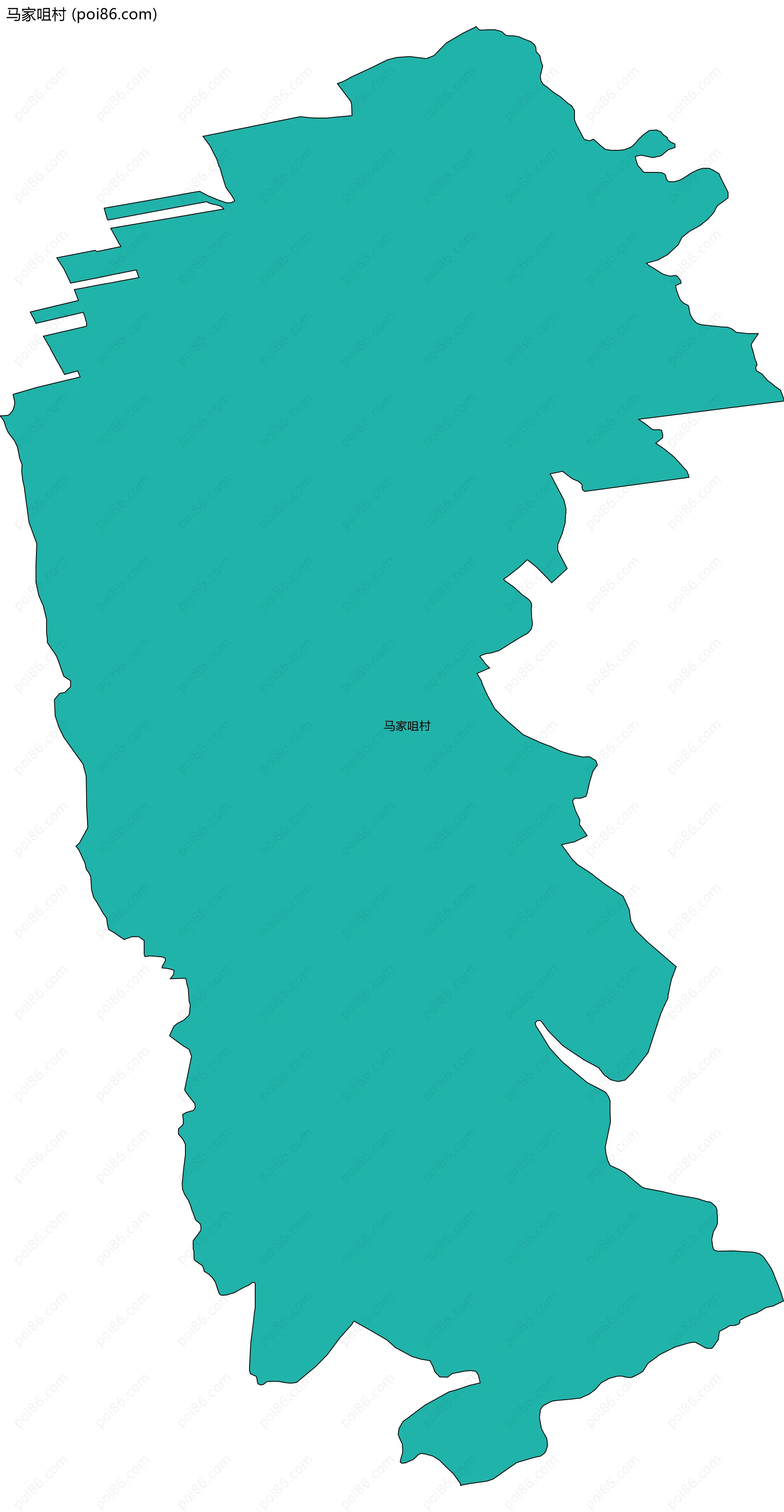 马家咀村边界地图