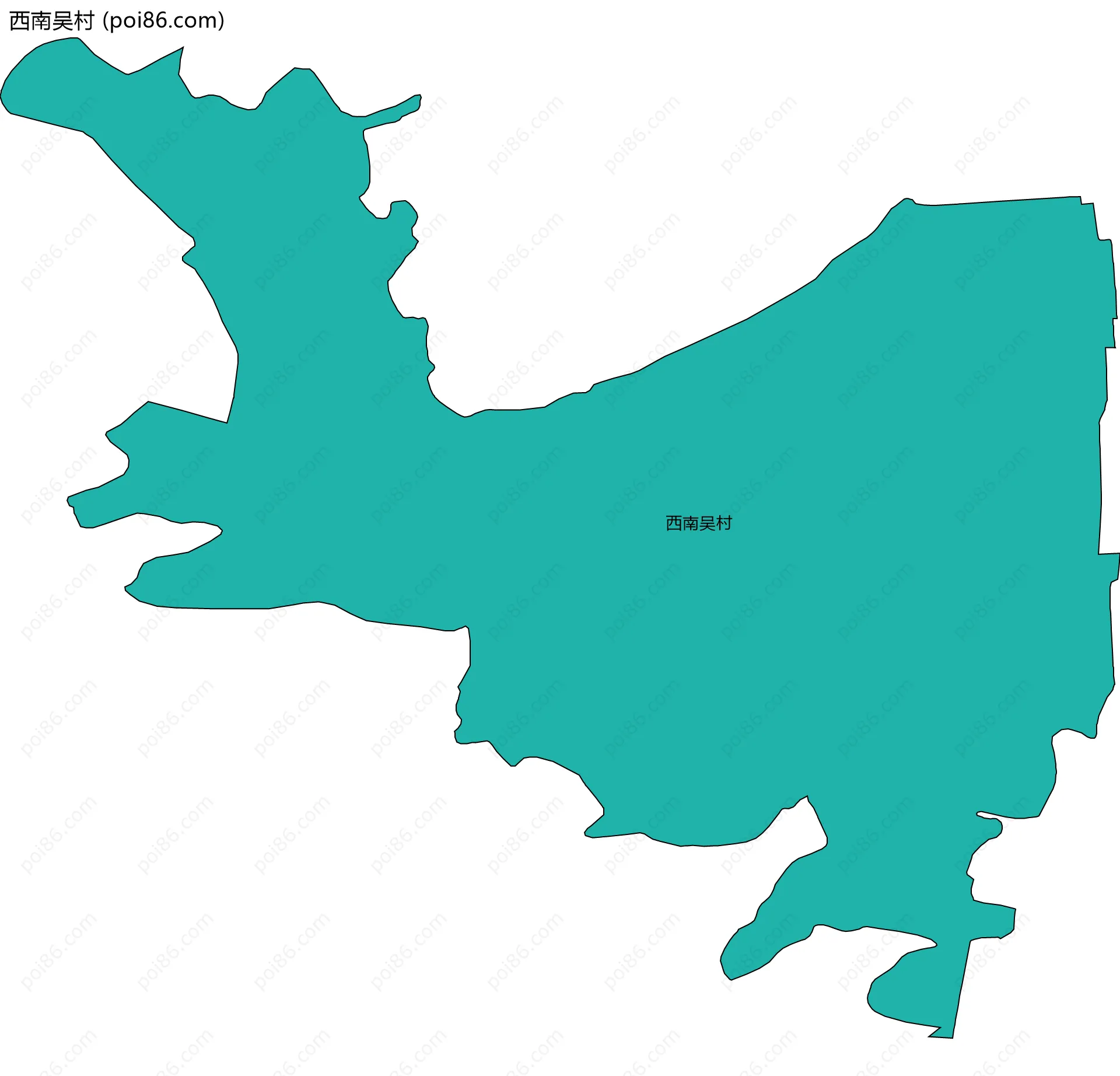 西南吴村边界地图