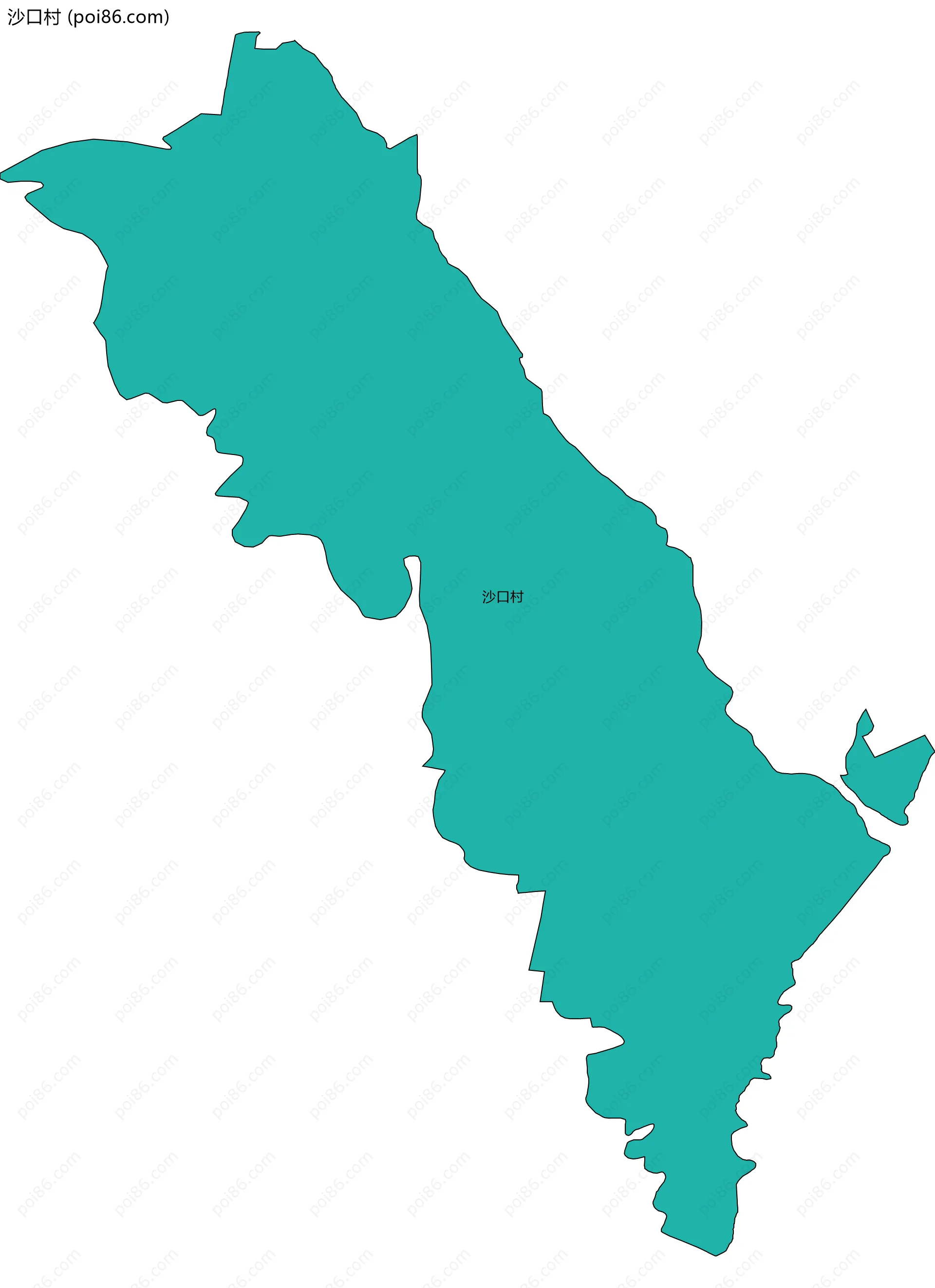 沙口村边界地图