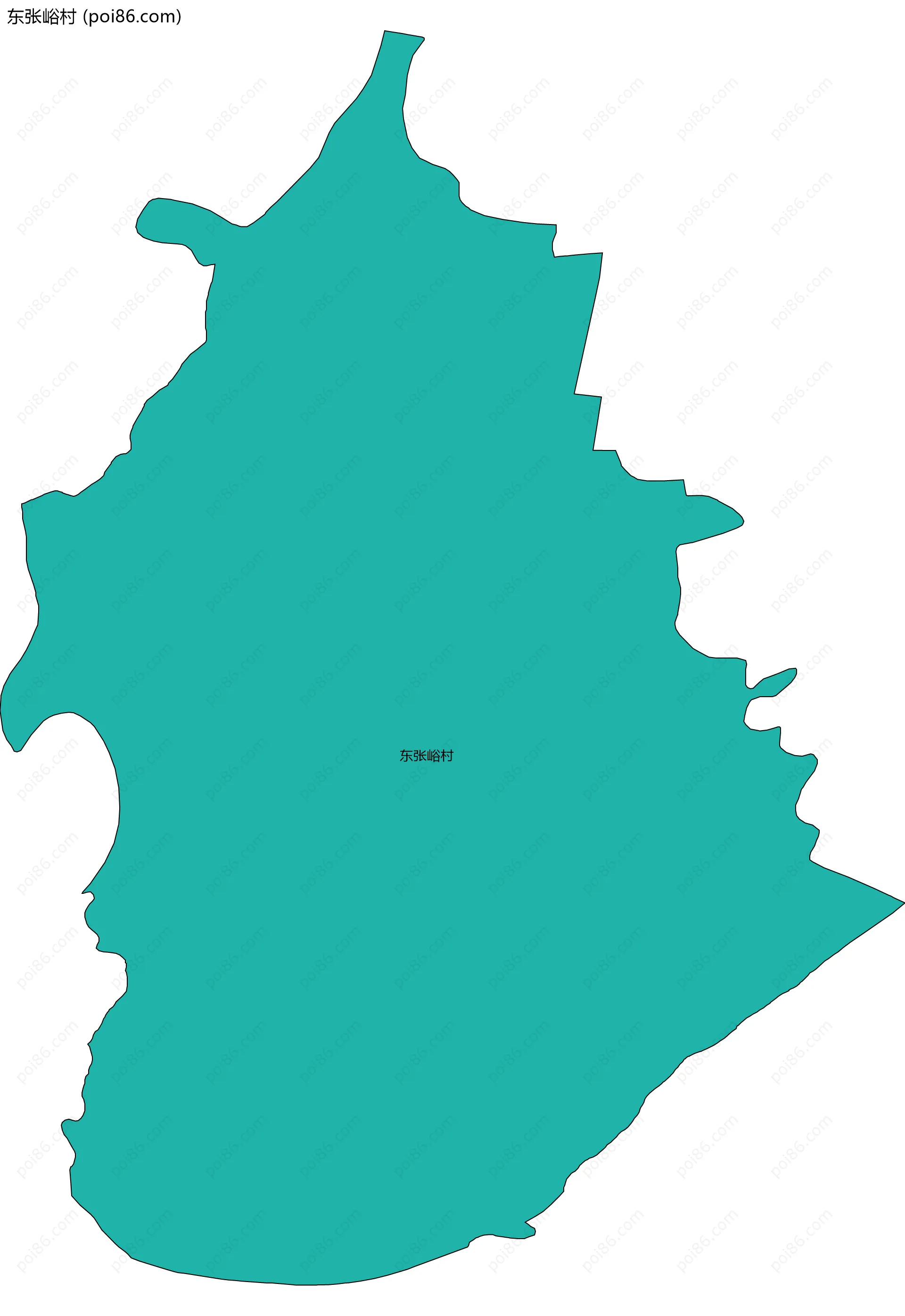 东张峪村边界地图