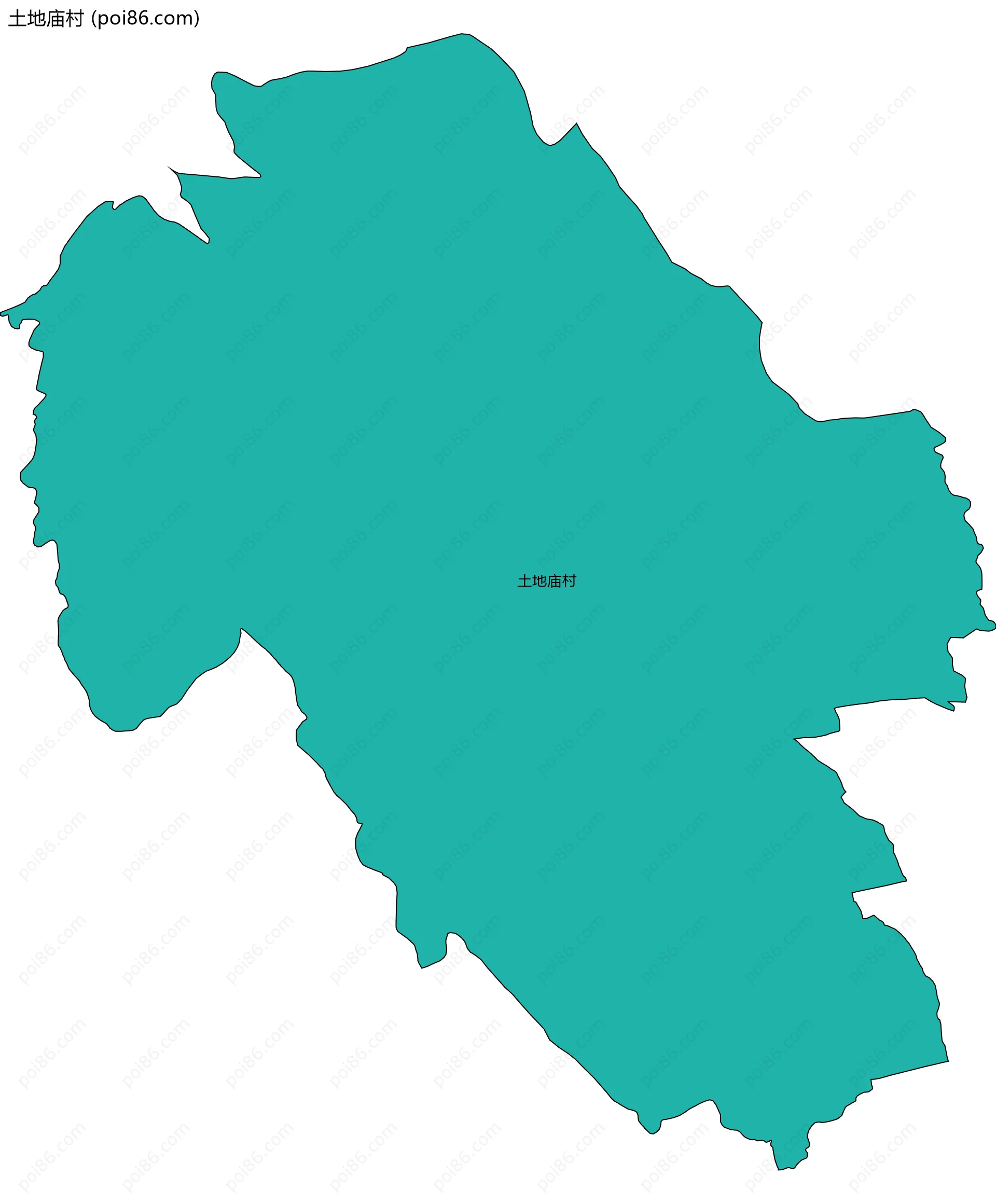 土地庙村边界地图