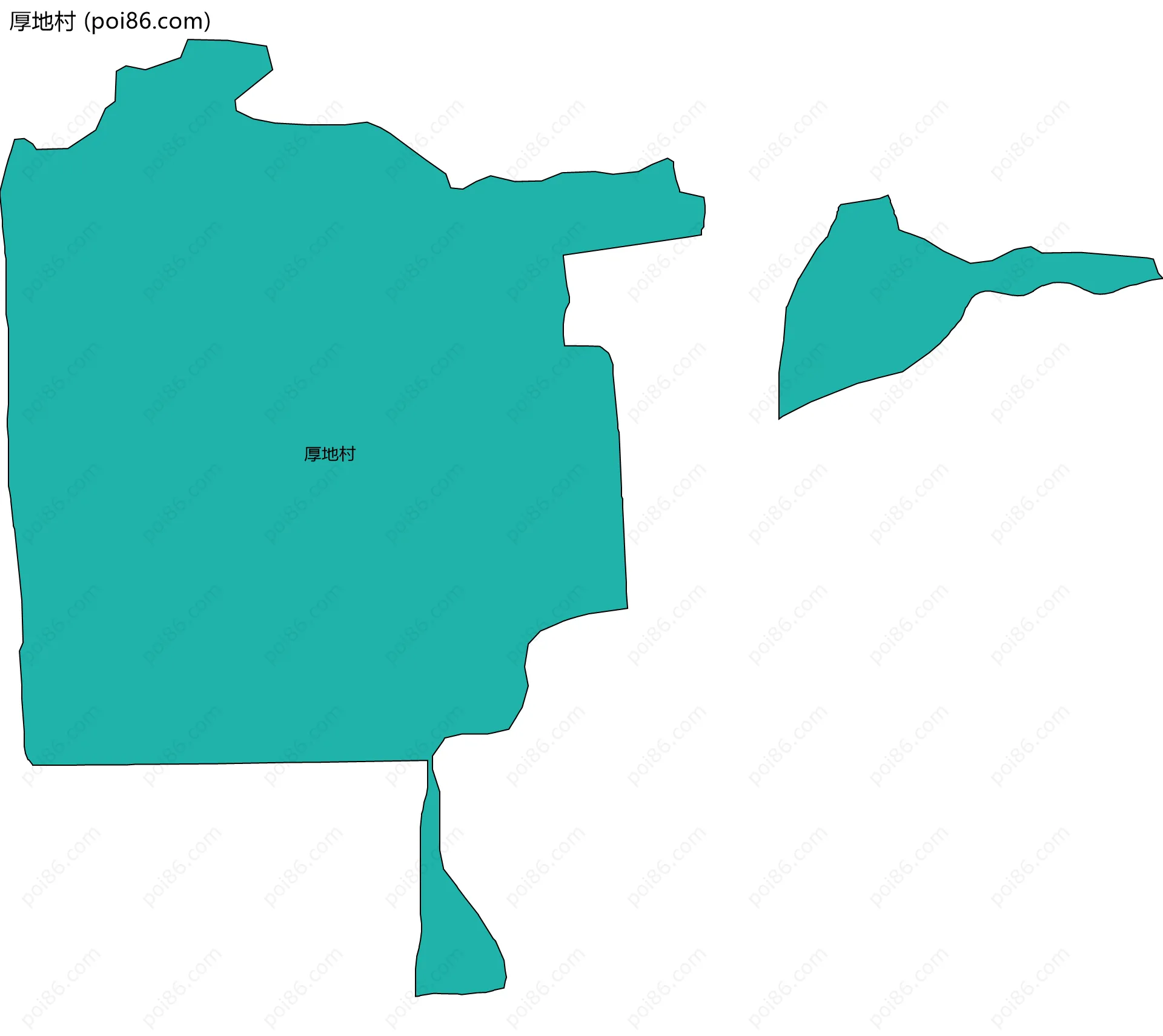 厚地村边界地图