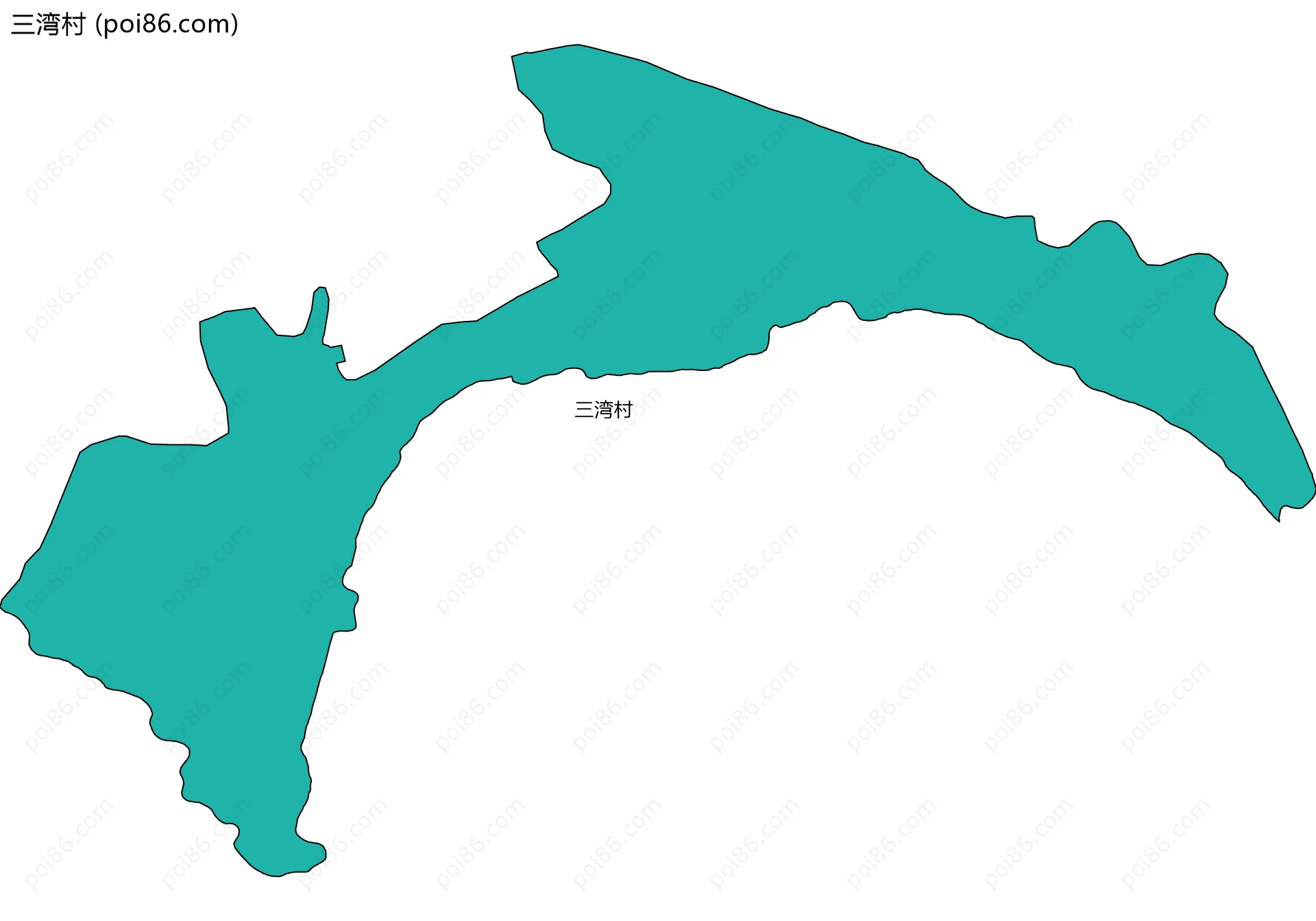 三湾村边界地图