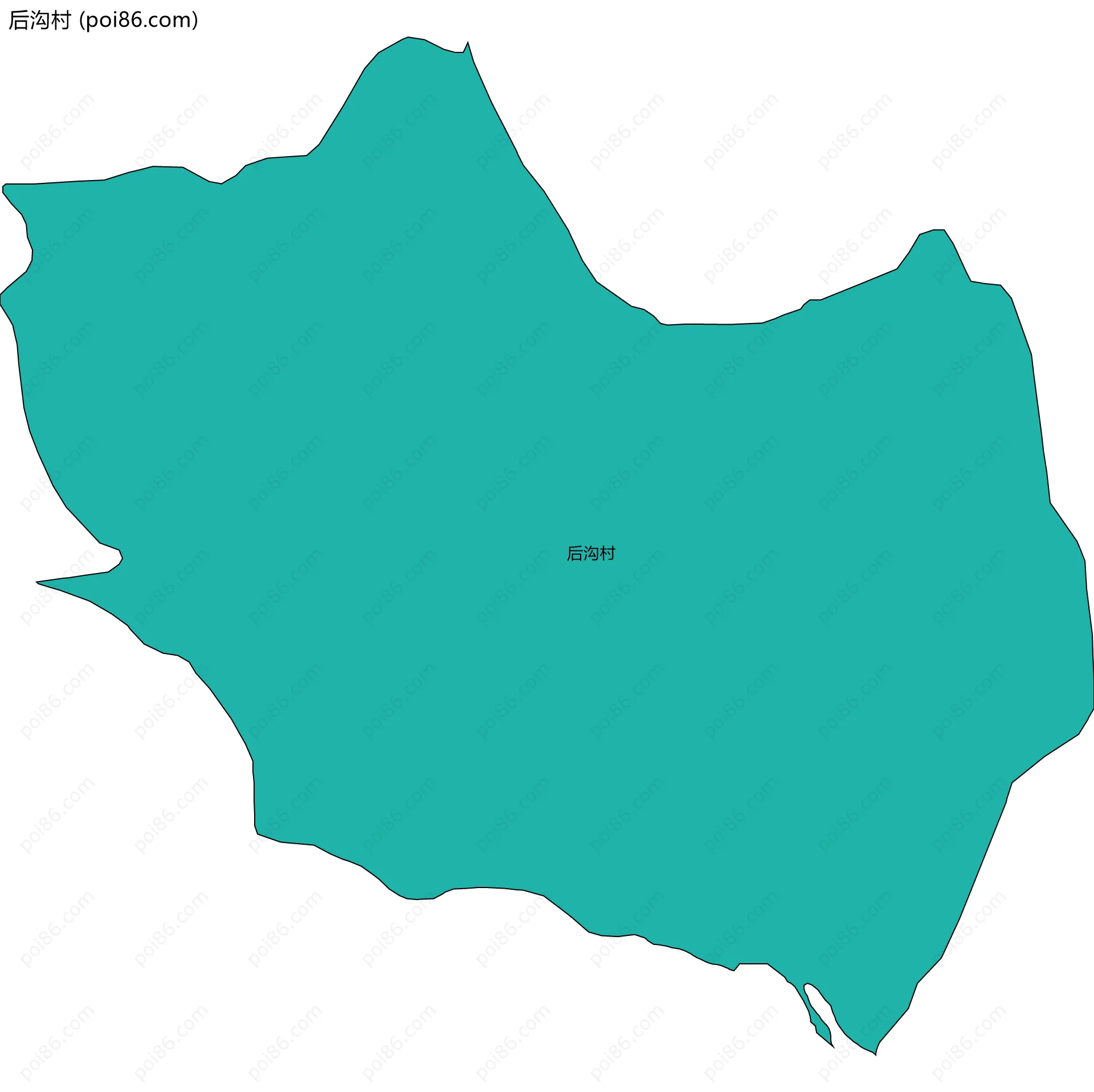 后沟村边界地图